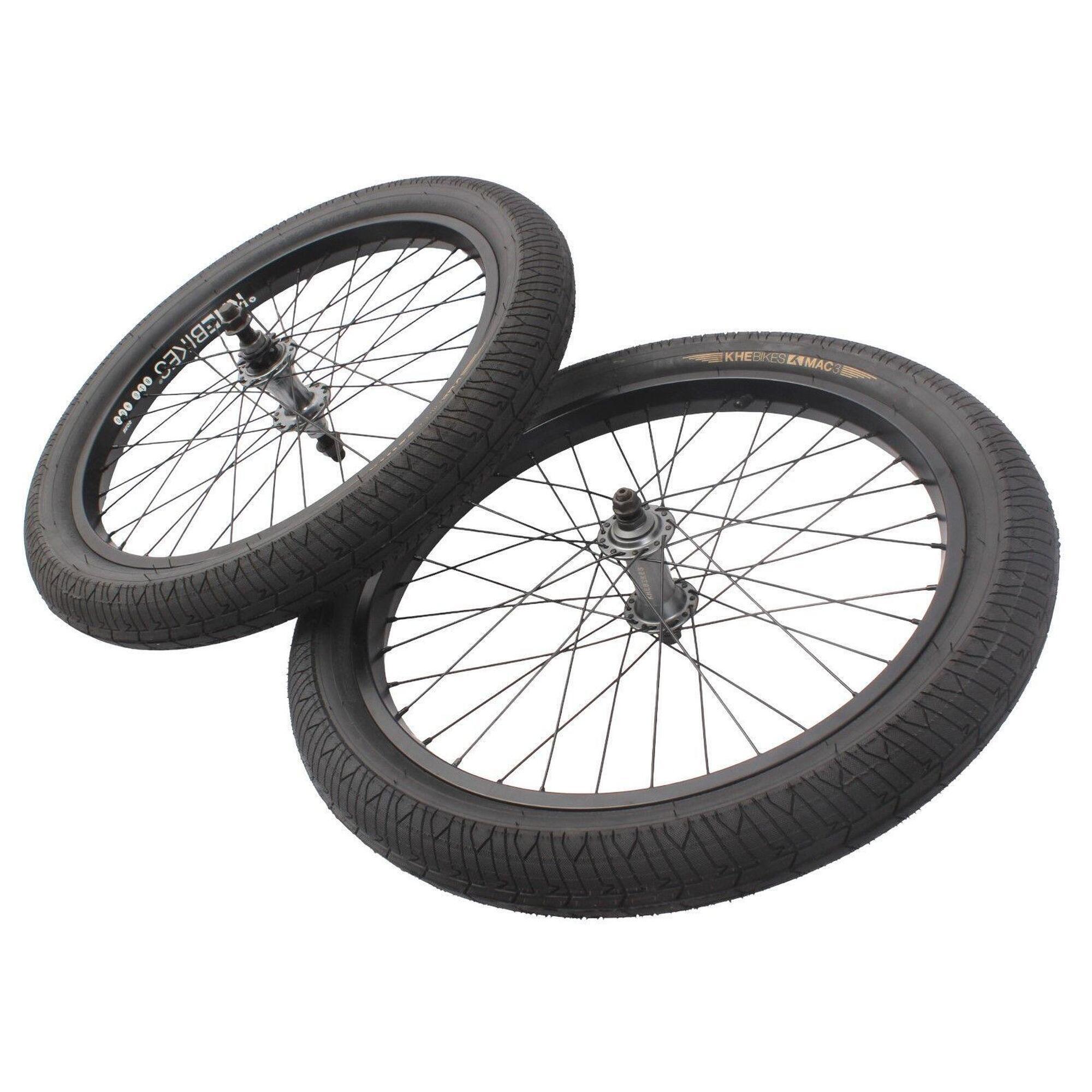 BMX zestaw kół incl. opona KHE MAC3 20 cali 14 mm / 10 mm P/T