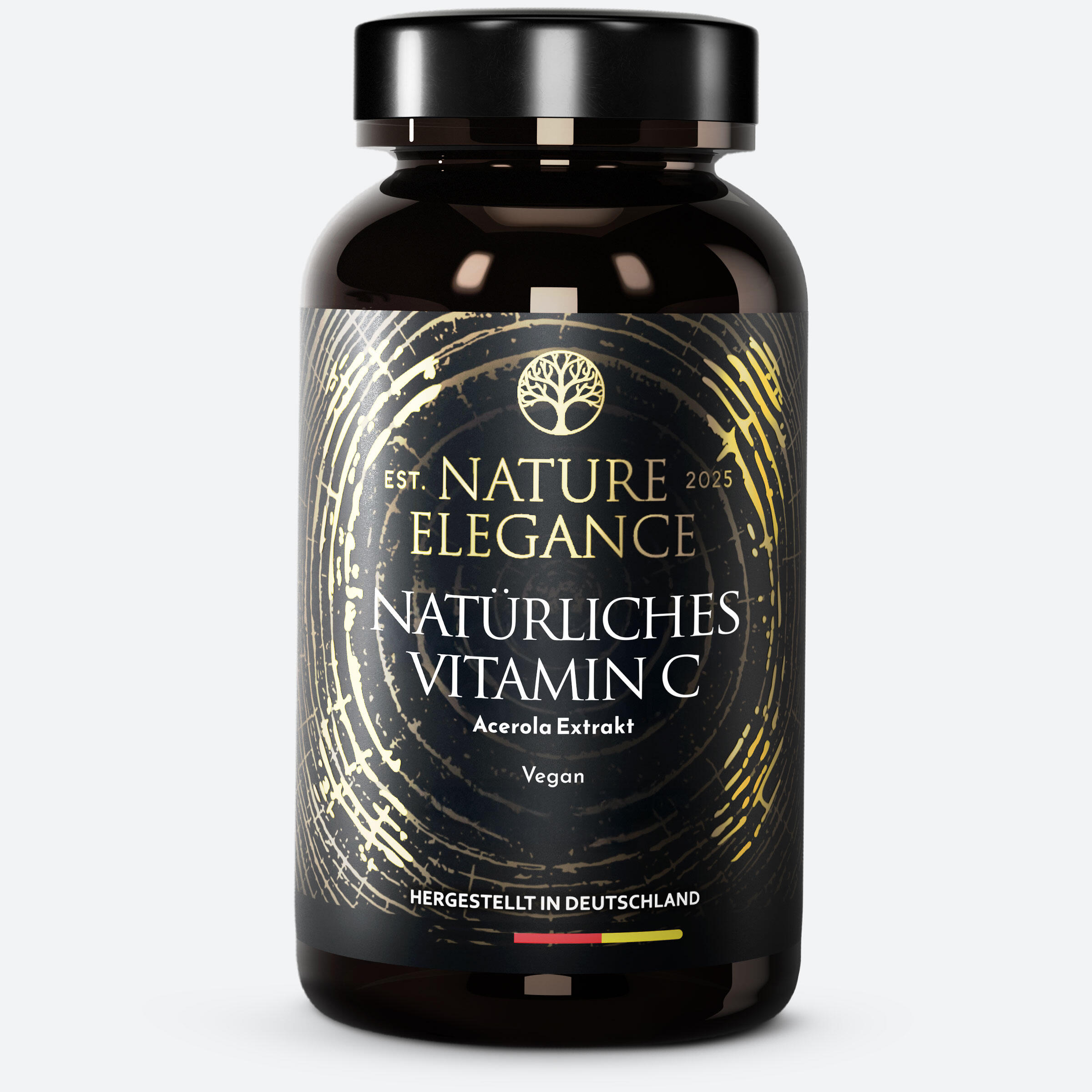 Czysta witamina C z aceroli – Wysoka dawka, 180 kapsułek, Vegan, Made in Germany