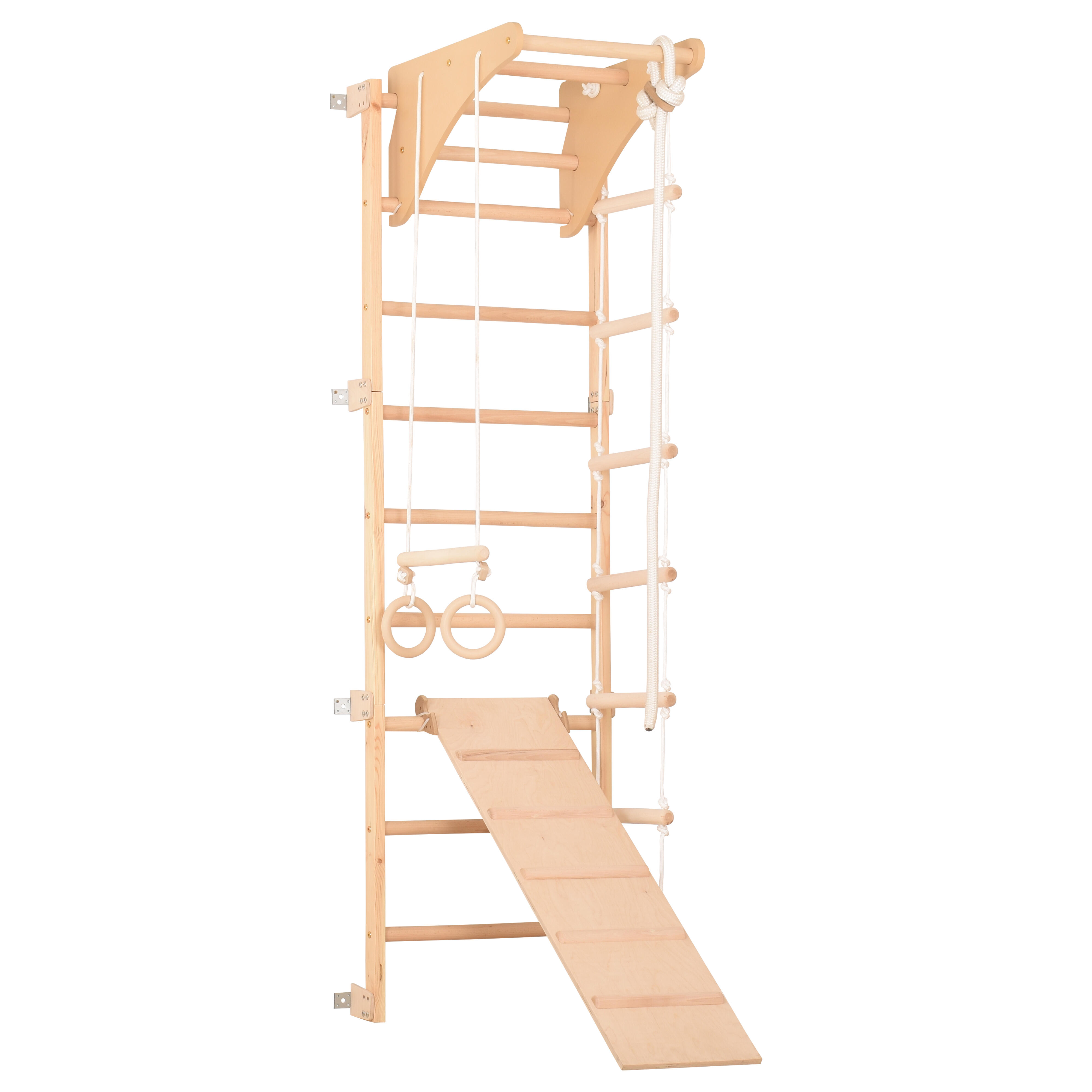 Drabinka gimnastyczna dla dzieci i dorosłych Rinagym Eco-pine+slide