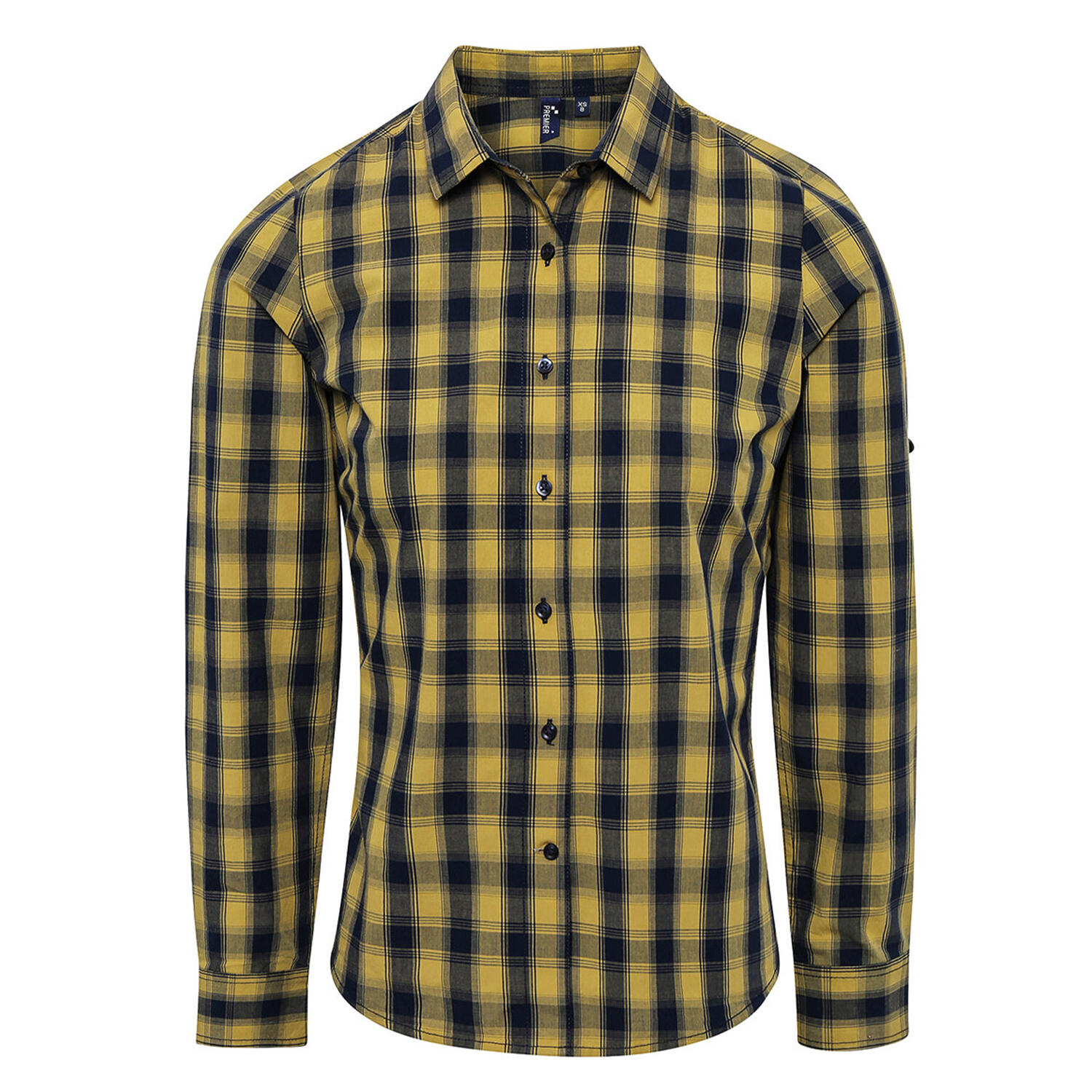 Damska Bawełniana Koszula W Kratę Z Długim Rękawem