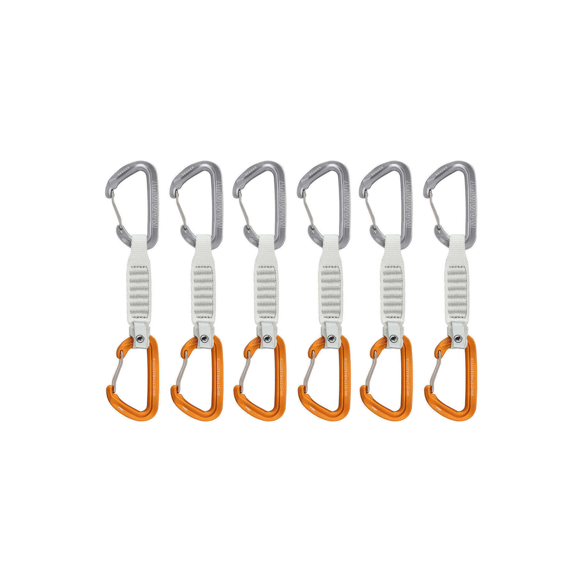 Ekspresy wspinaczkowe Mammut Sender Wire 12 cm 6-Pack Quickdraws