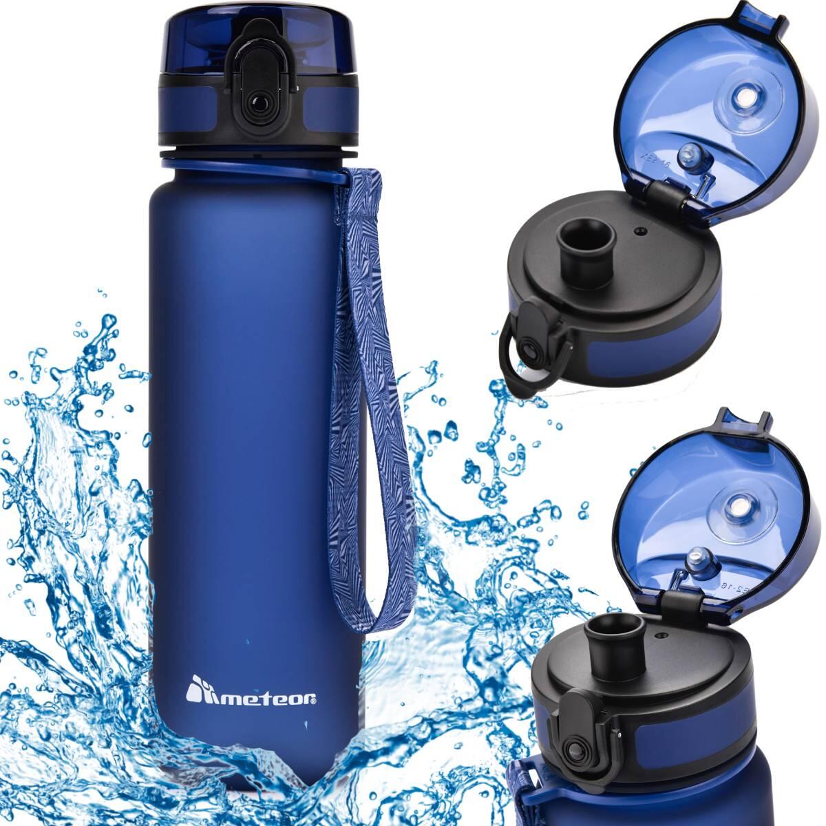 Bidon sportowy butelka na wodę Meteor 650 ml tritanowy szczelny z sitkiem