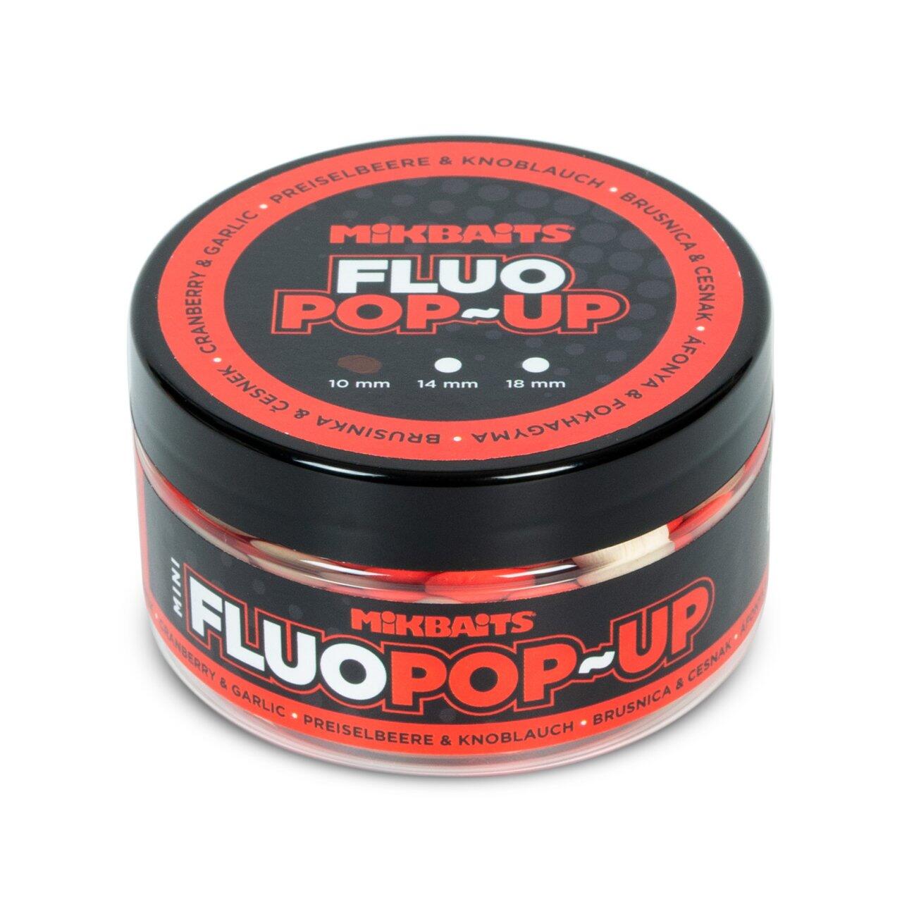 Przynęta Kulki Mikbaits Pop-Up Fluo 10Mm- Żurawina-Czosnek