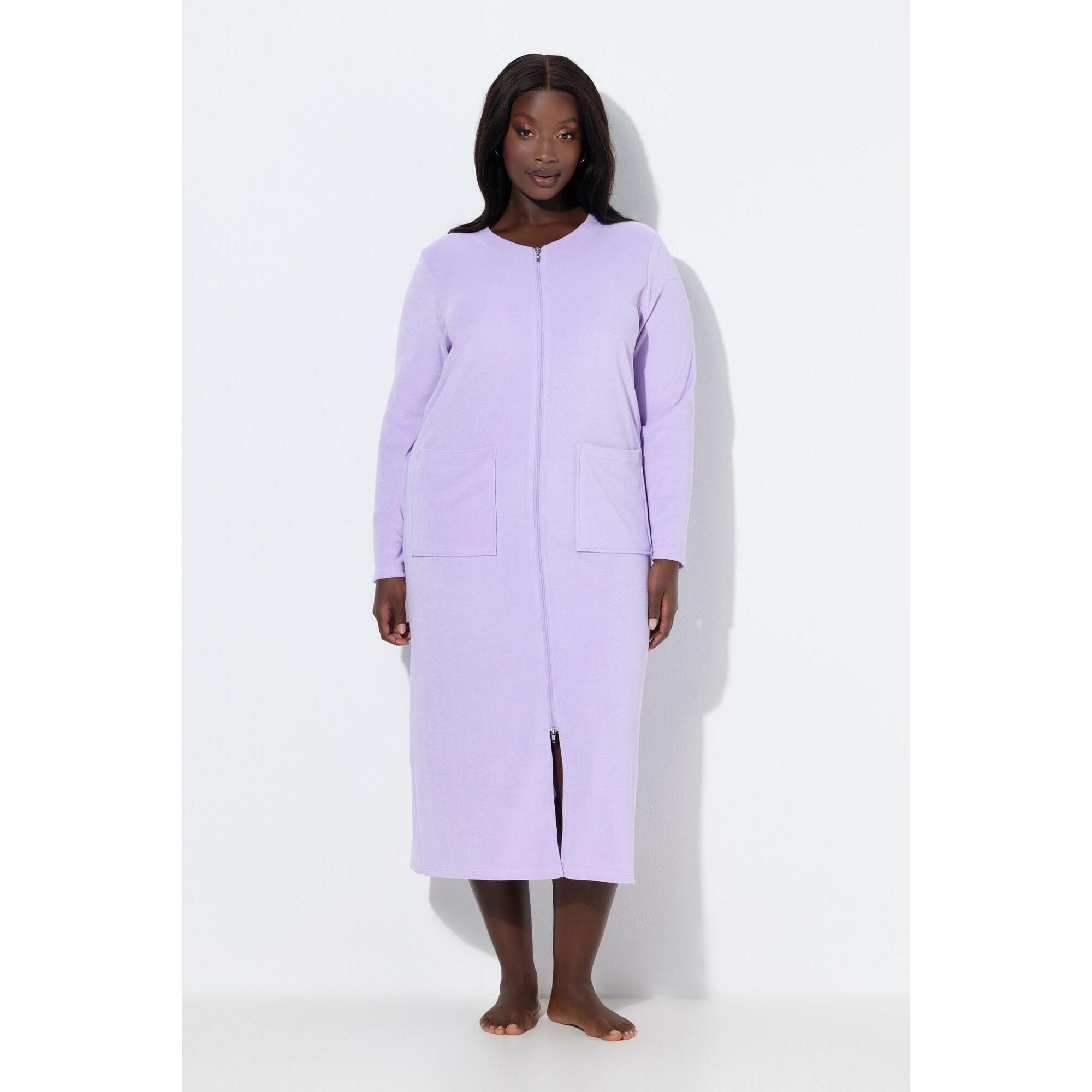 Damskie Szlafrok dwukierunkowy zamek błyskawiczny frotte miękki w dotyku