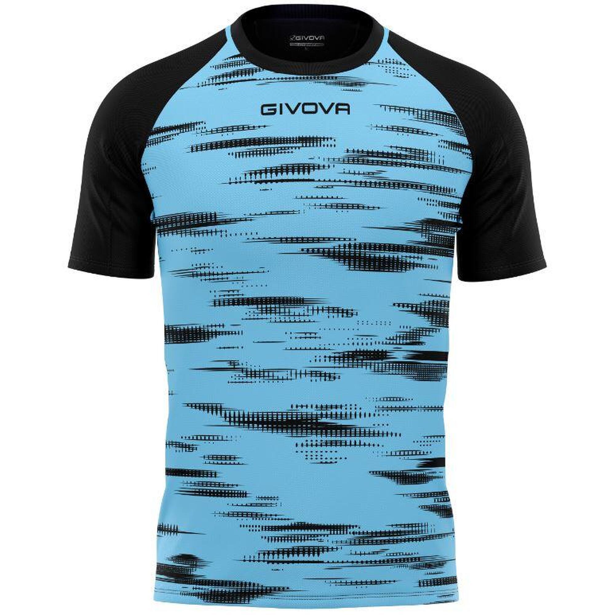 T-shirt Sportowy Givova Pixel Sky-Black - Lekkość i Komfort