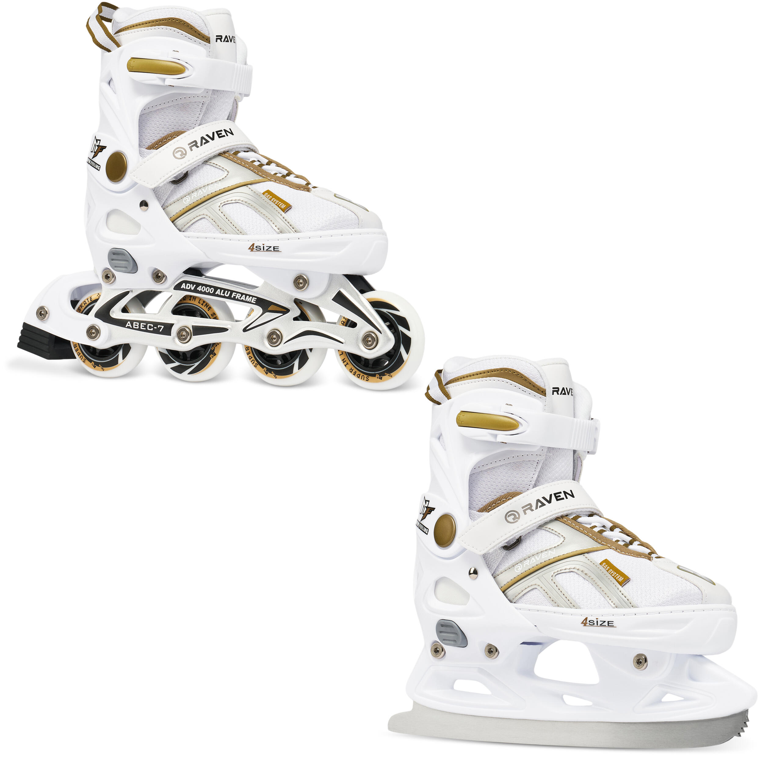 Rolki Łyżwy Regulowane 2w1 RAVEN Pulse