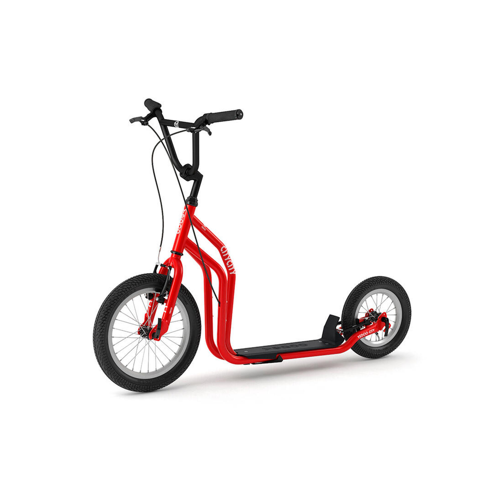 Hulajnoga Yedoo City z kołami pneumatycznymi 16/12 czerwona
