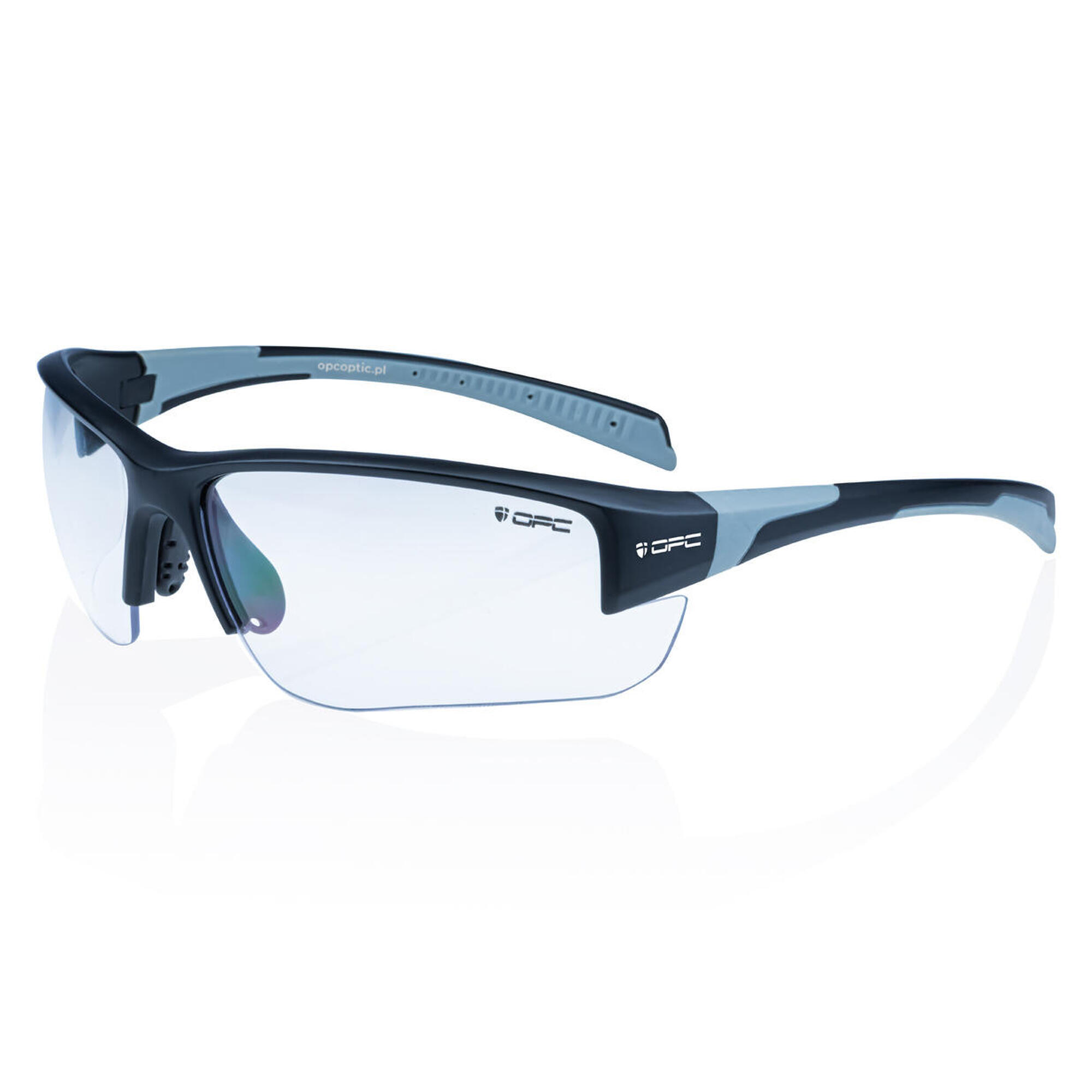 Okulary ochronne unisex OPC San Salvo Matt / Czarno-szarne Clear + Etui