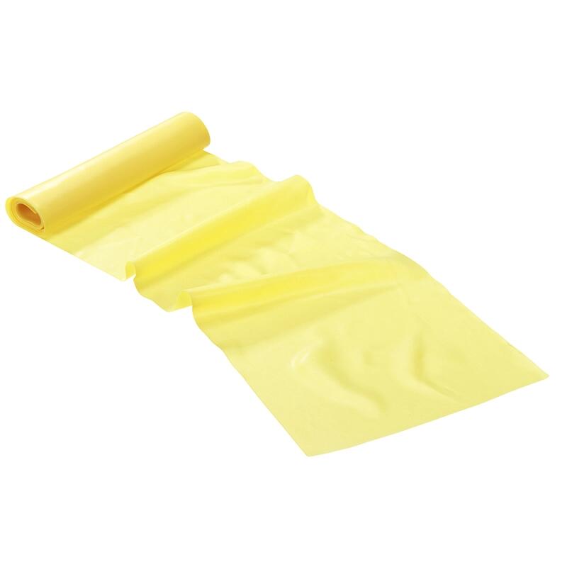 Taśma fitness Trendy Limite Band 2,5 m x 15 cm, żółta, słaba.