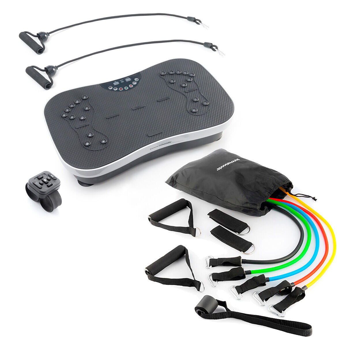 Pack Zestaw gum oporowych i wibrująca platforma treningowa InnovaGoods