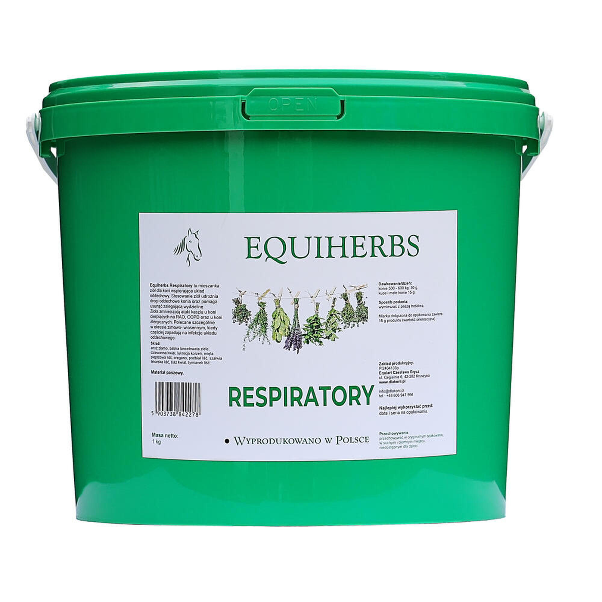RESPIRATORY mieszanka ziołowa 1KG EQUIHERBS