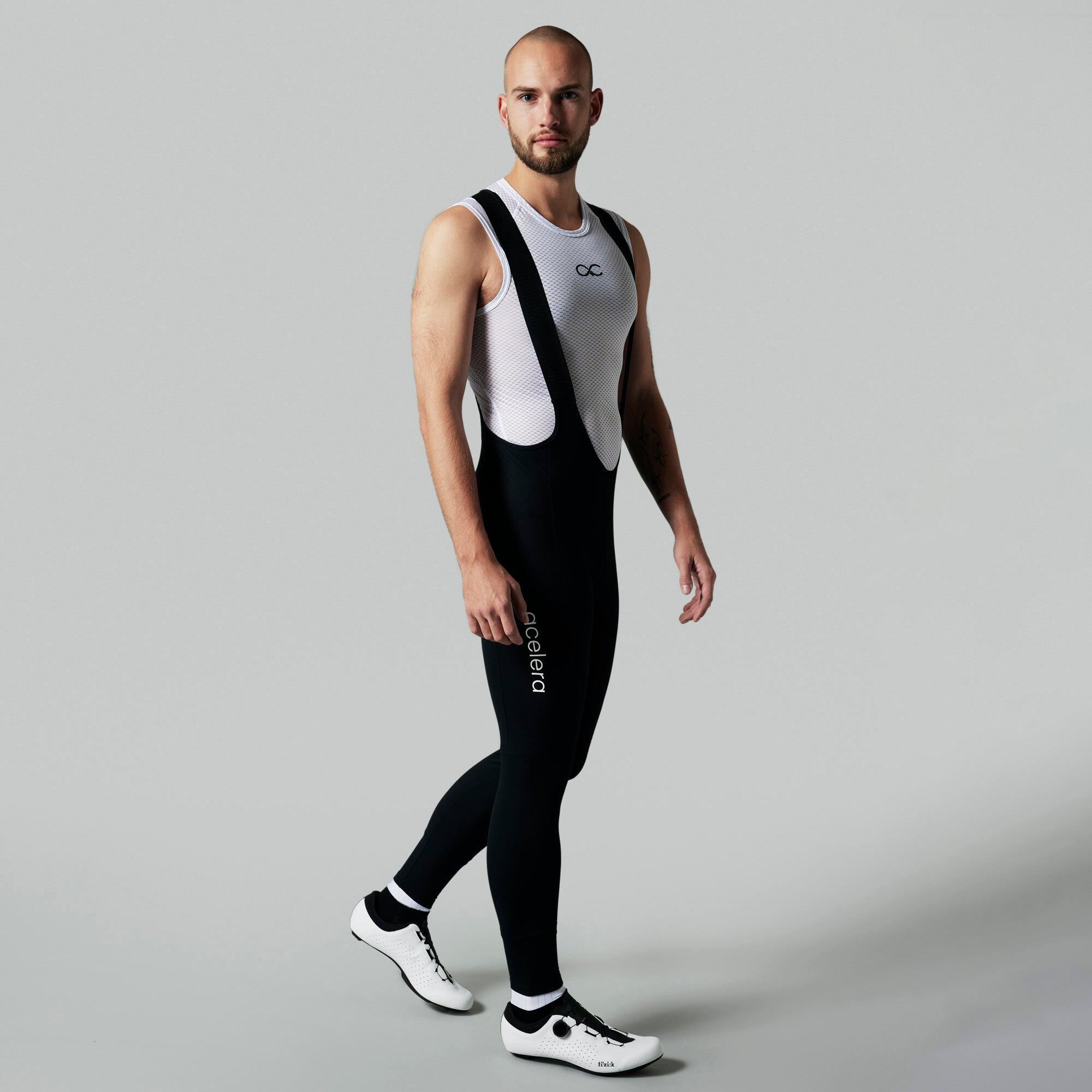 Męskie długie spodnie kolarskie z szelkami do kolarstwa górskiego