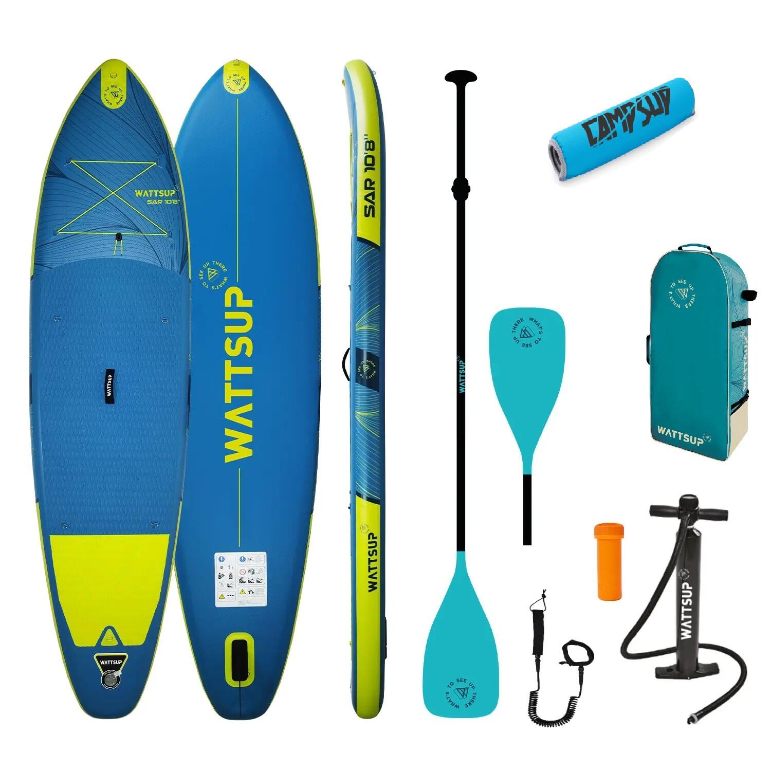 Deska SUP Pompowana WattSup SAR 10'8" 325cm z Wiosłem Kajakowym + Bojka