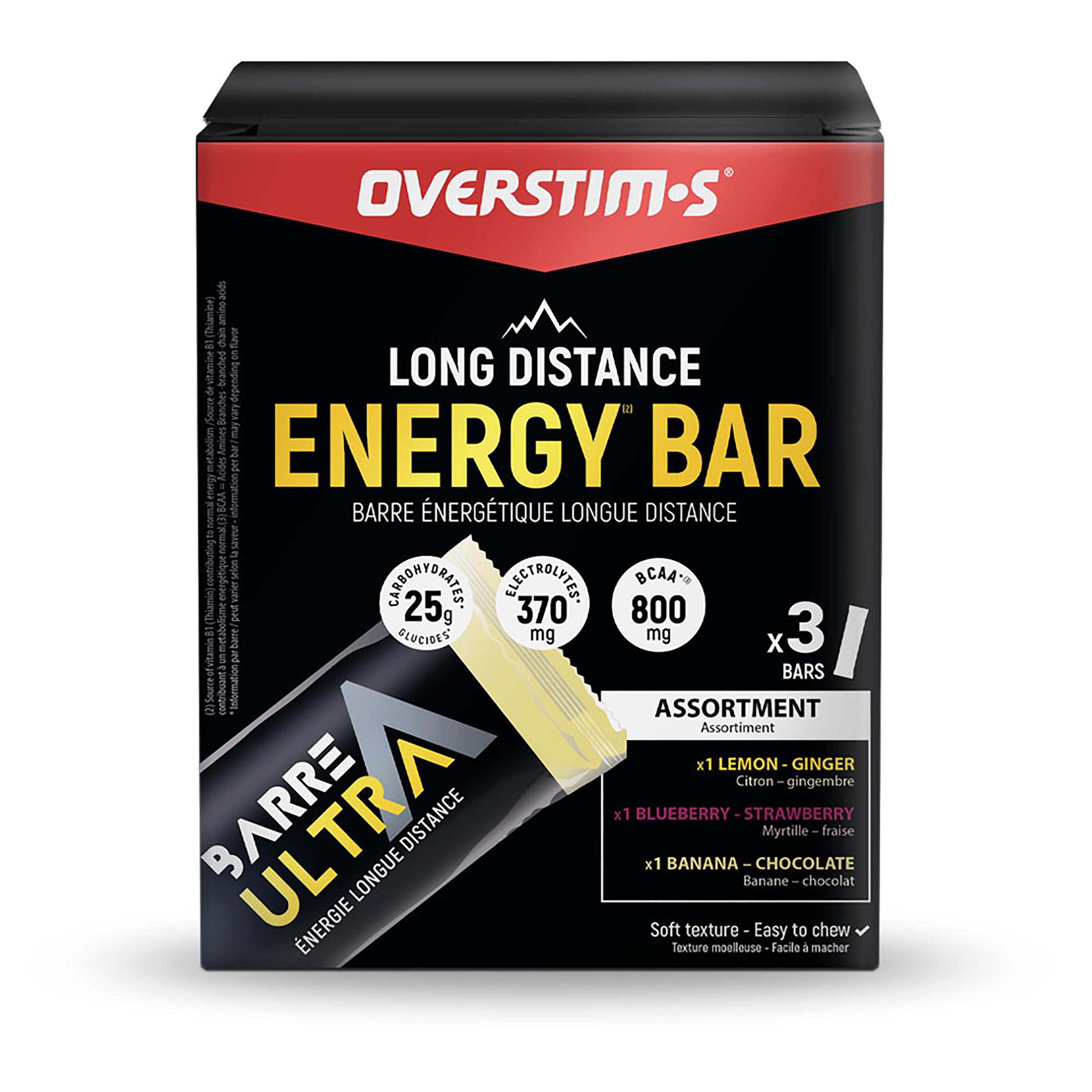 Mieszanka batonów energetycznych OVERSTIMS Energy Bar Ultra 3 x 40g