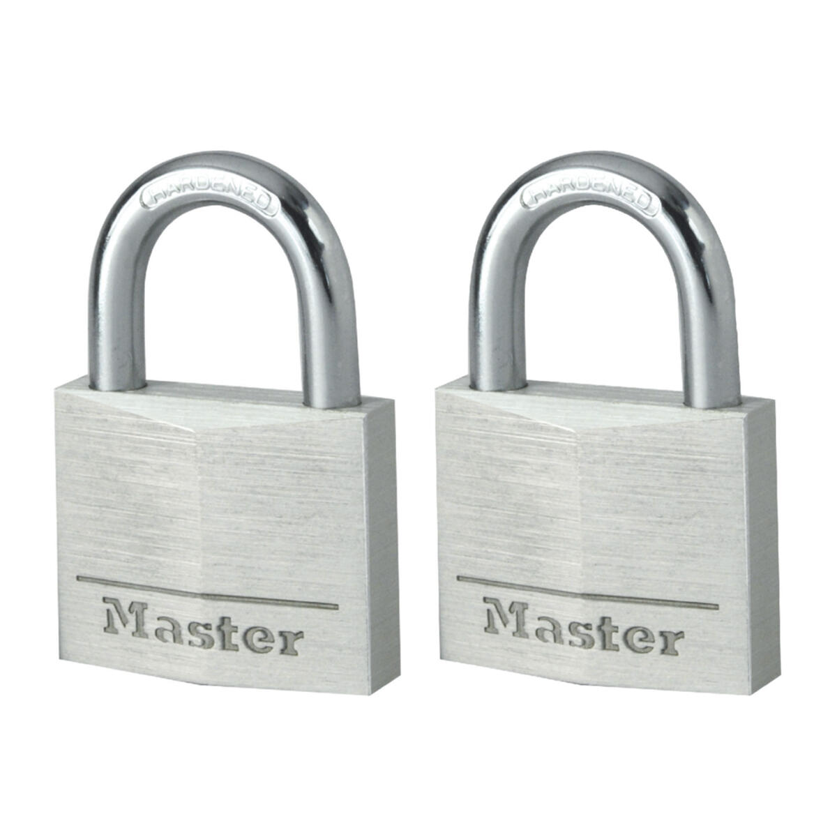 Zestaw 2 kłódek na klucz z aluminium Master Lock 9140EURT, kolor szary