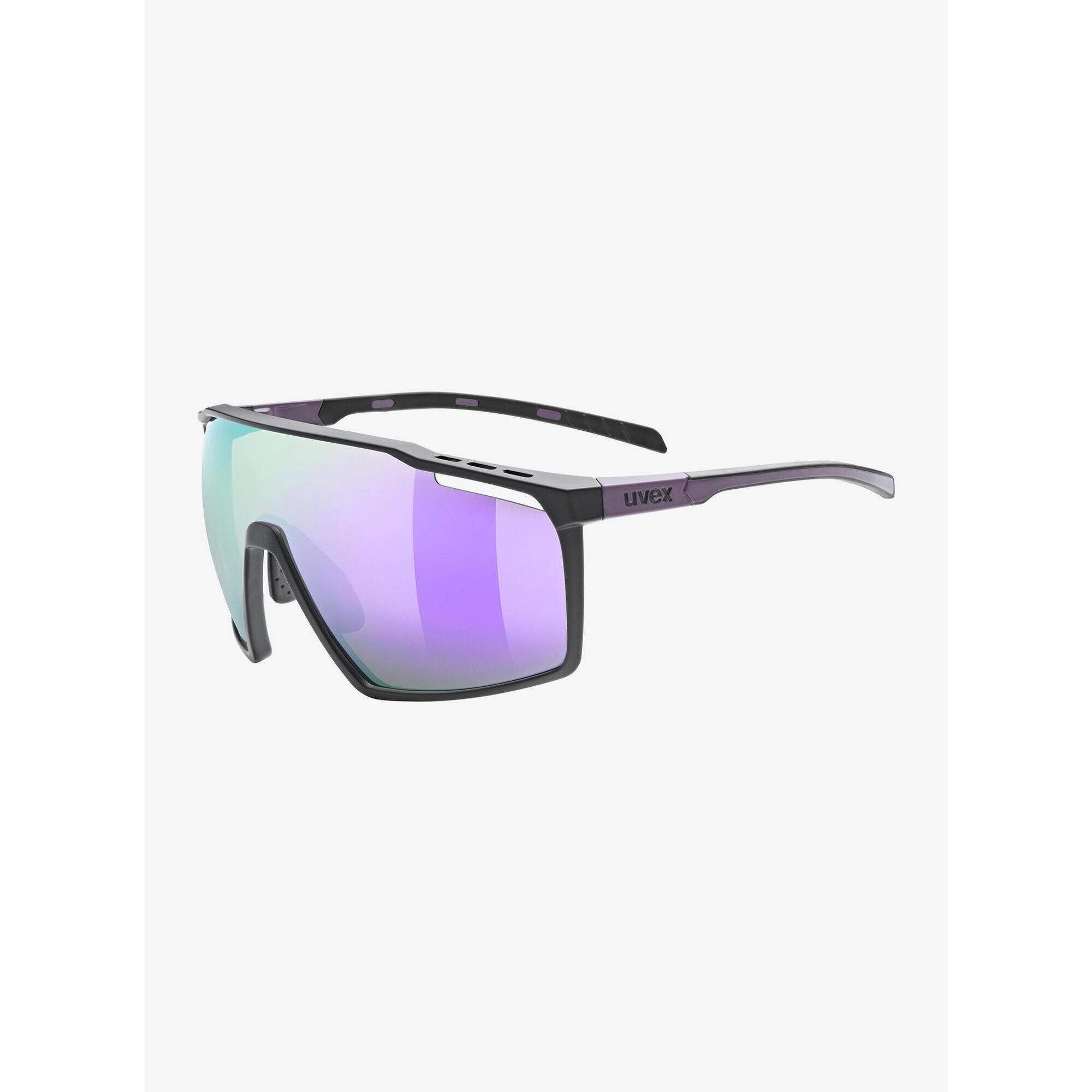 Okulary do biegania Uvex MTN Perform - black purple mat/mirror purple