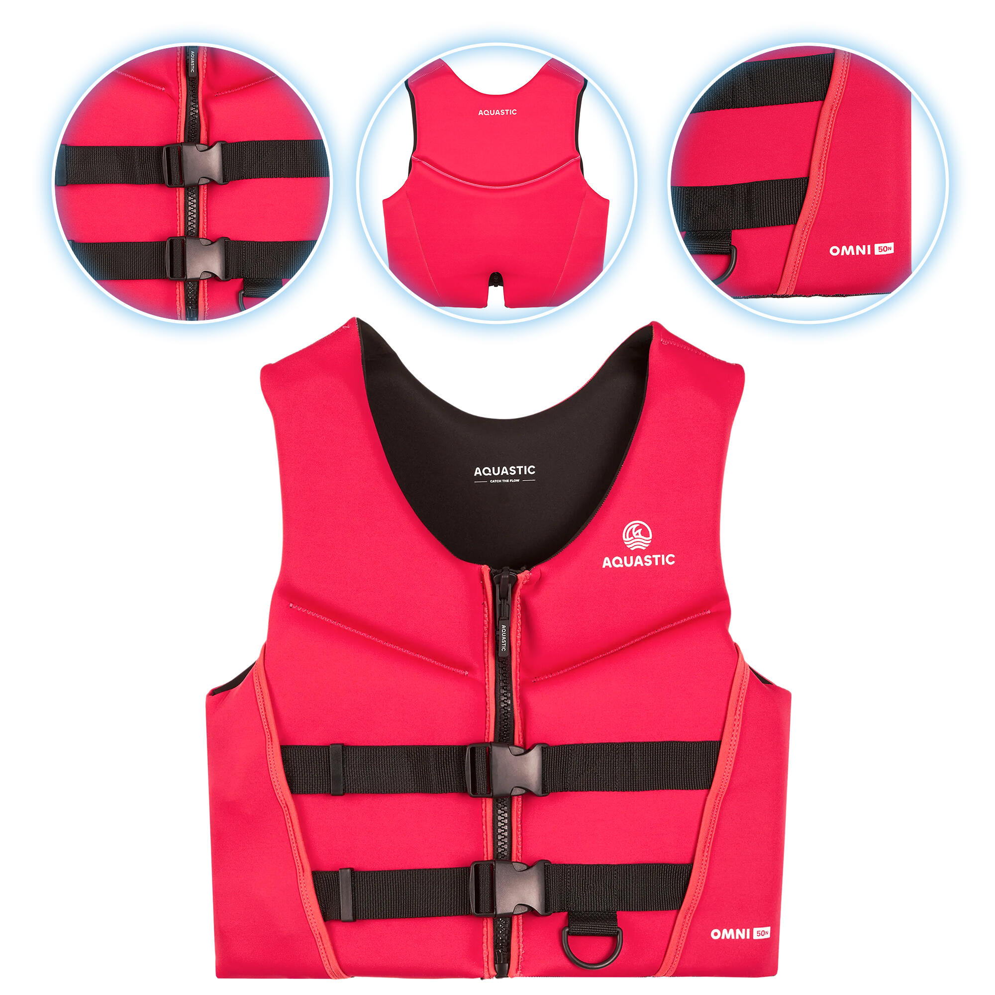 Kamizelka asekuracyjna AQUASTIC Omni 50N neoprenowa