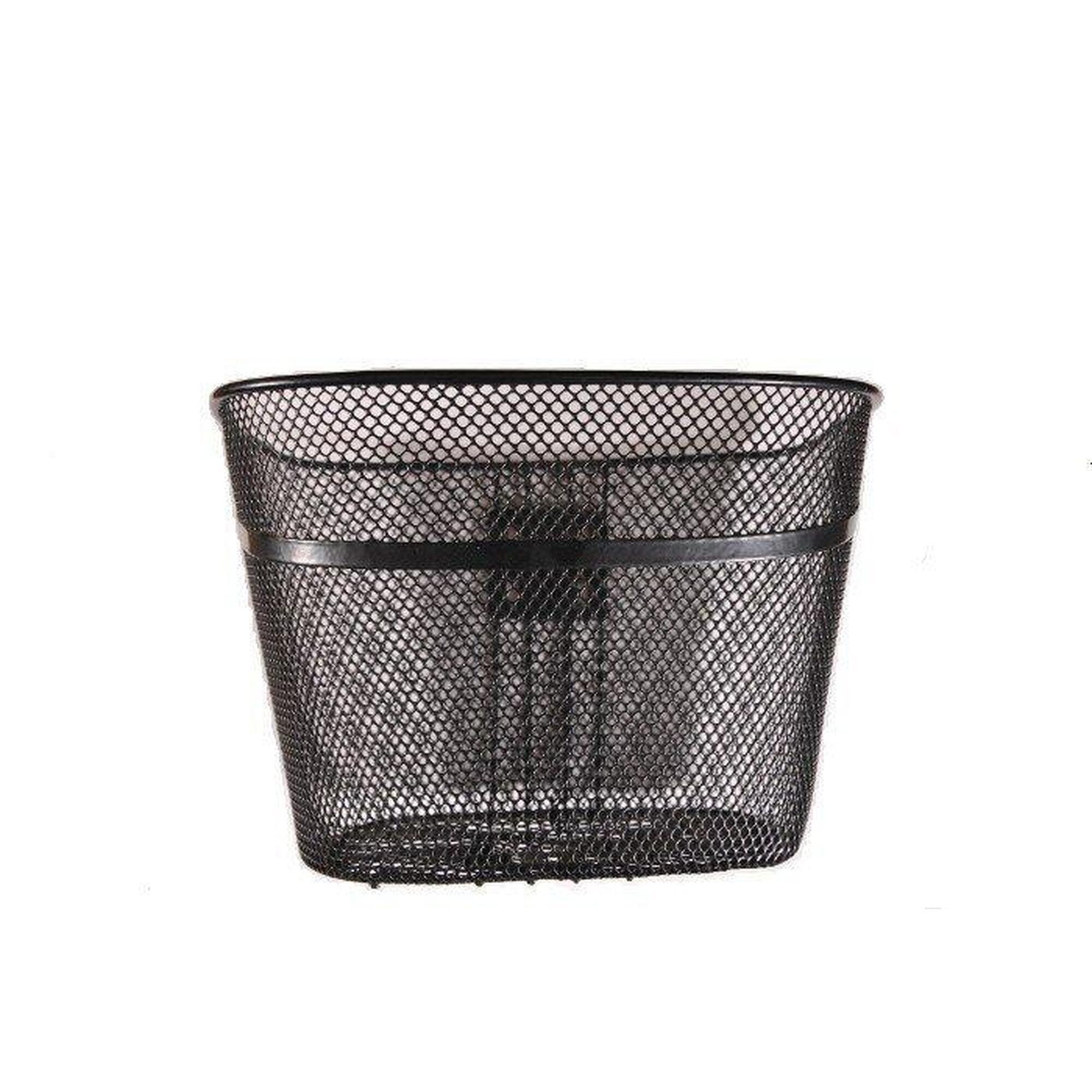 Kosz rowerowy przód montowany na stałe czarny HT-010