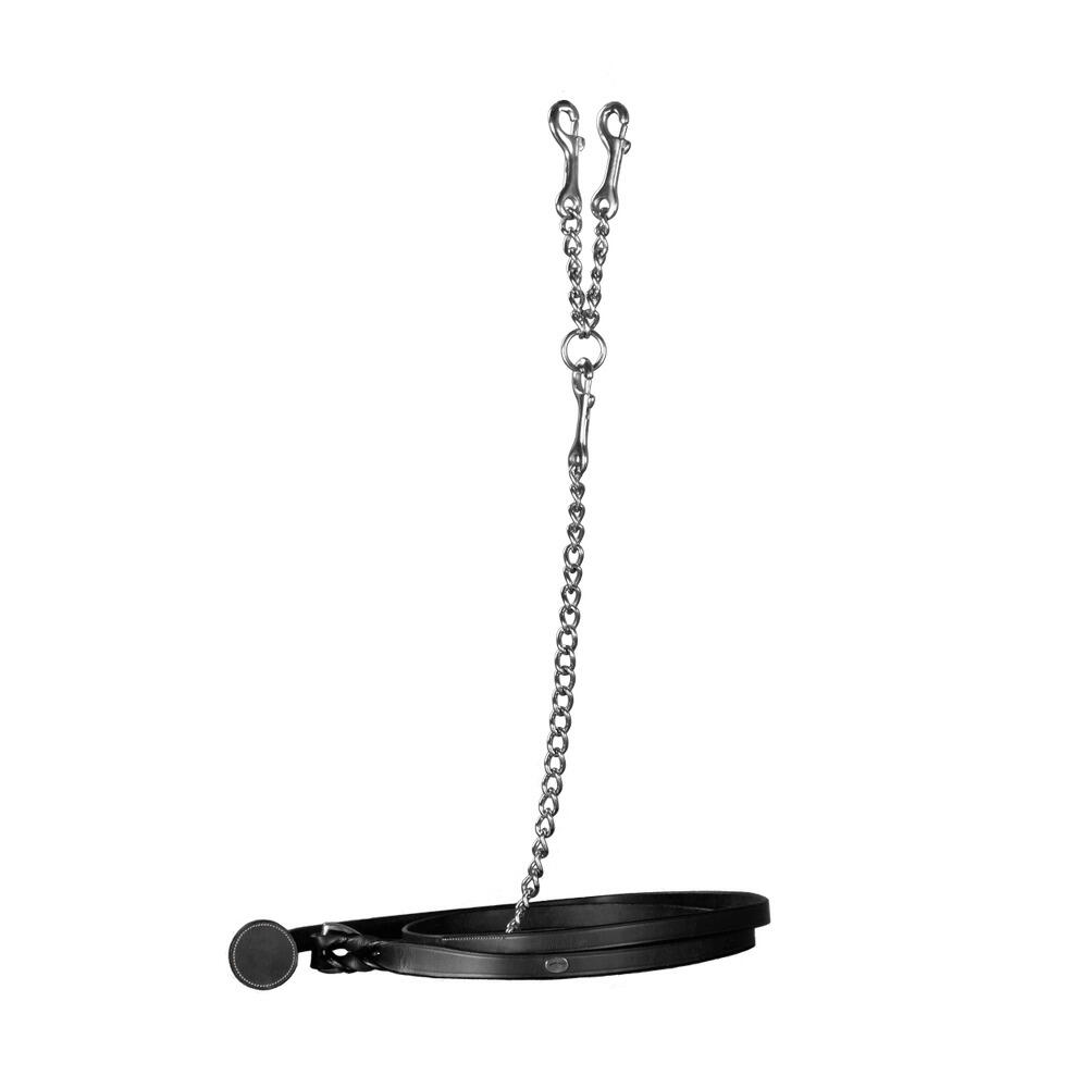 Skórzana Lonża jeździecka z łańcuszkiem Dy'on