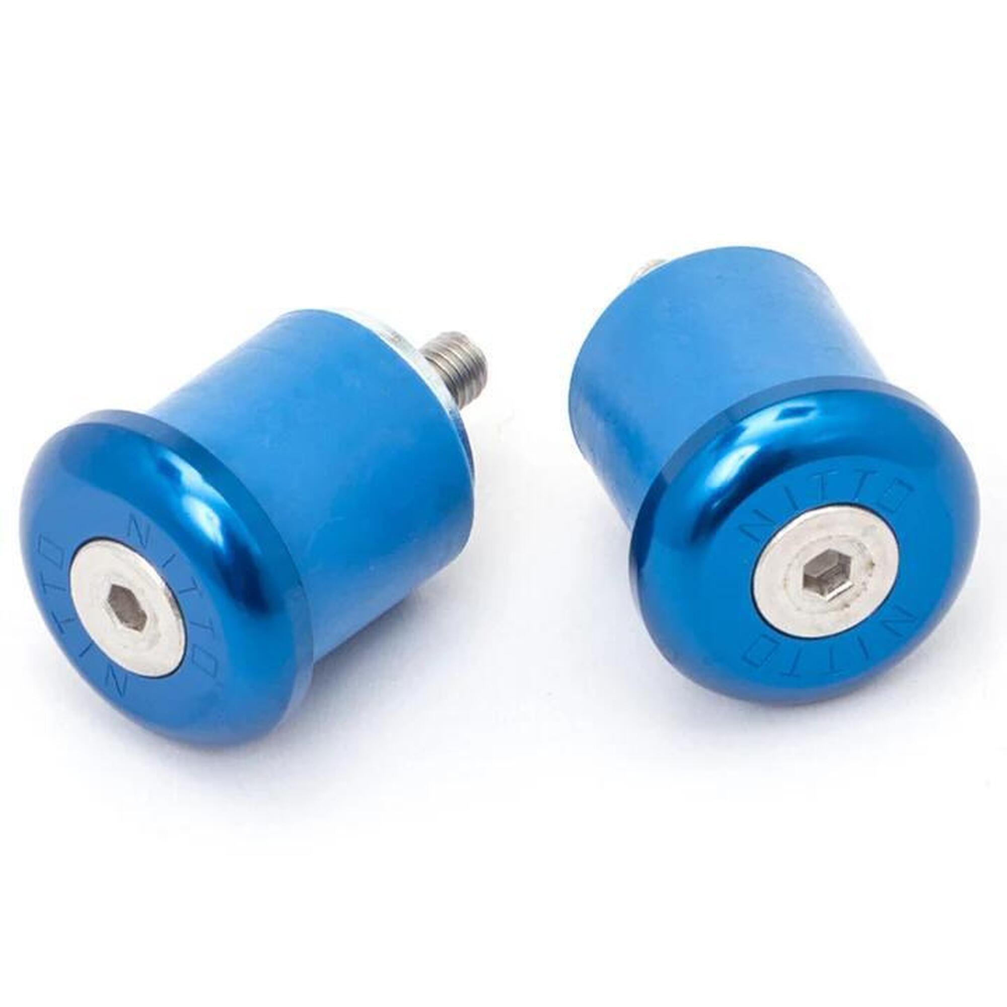 Kierownica rowerowa | Zaślepka kierownicy Ec-01 | 23,8 mm, niebieska | Nitto