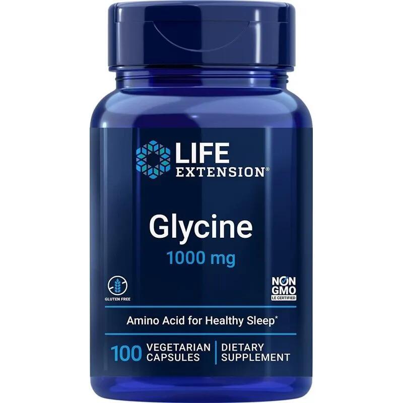 Glicyna 1000 mg Life Extension 100 kapsułek roślinnych