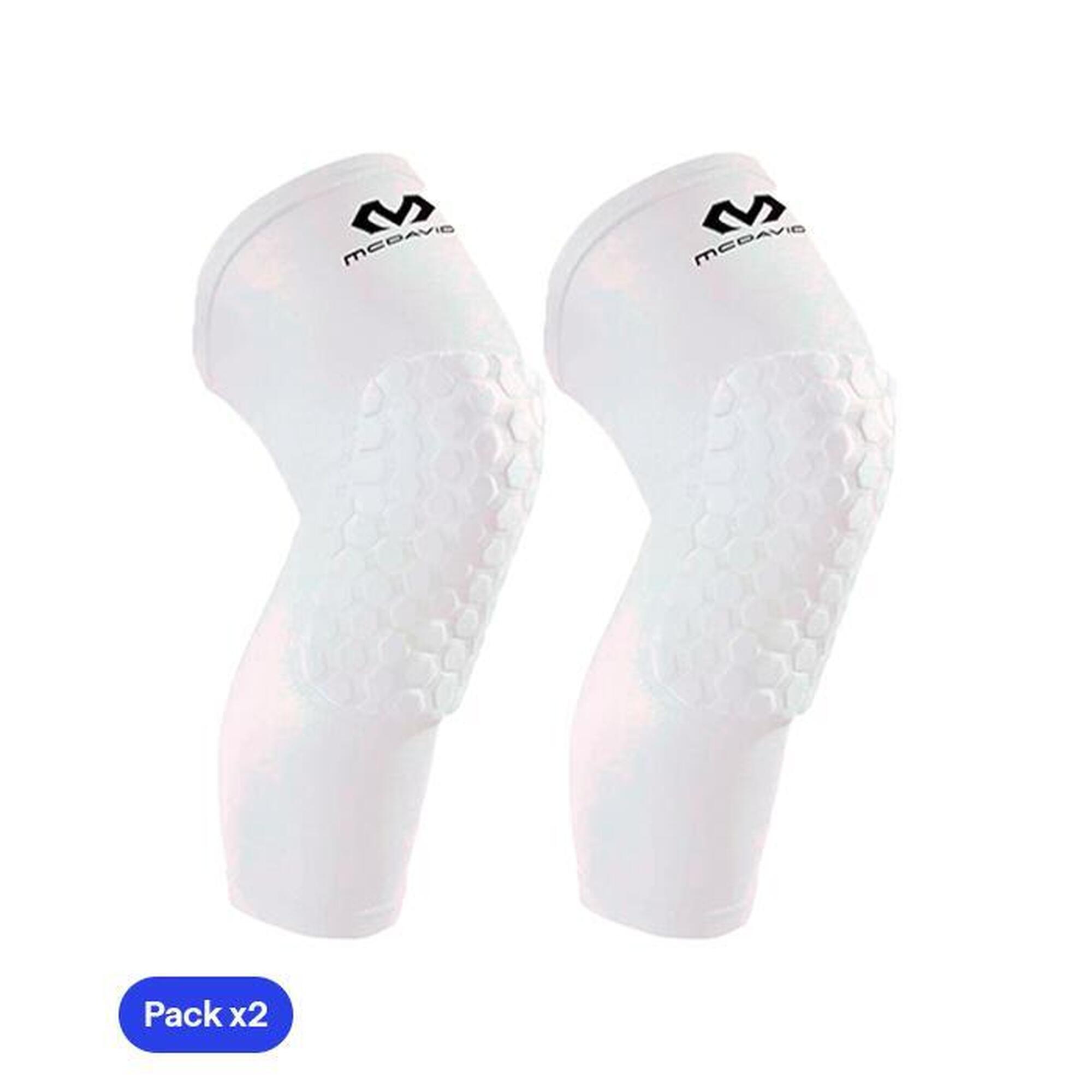 Ochraniacz na kolano ściągacz McDavid Leg HexPad biały - 2 sztuki - 6446