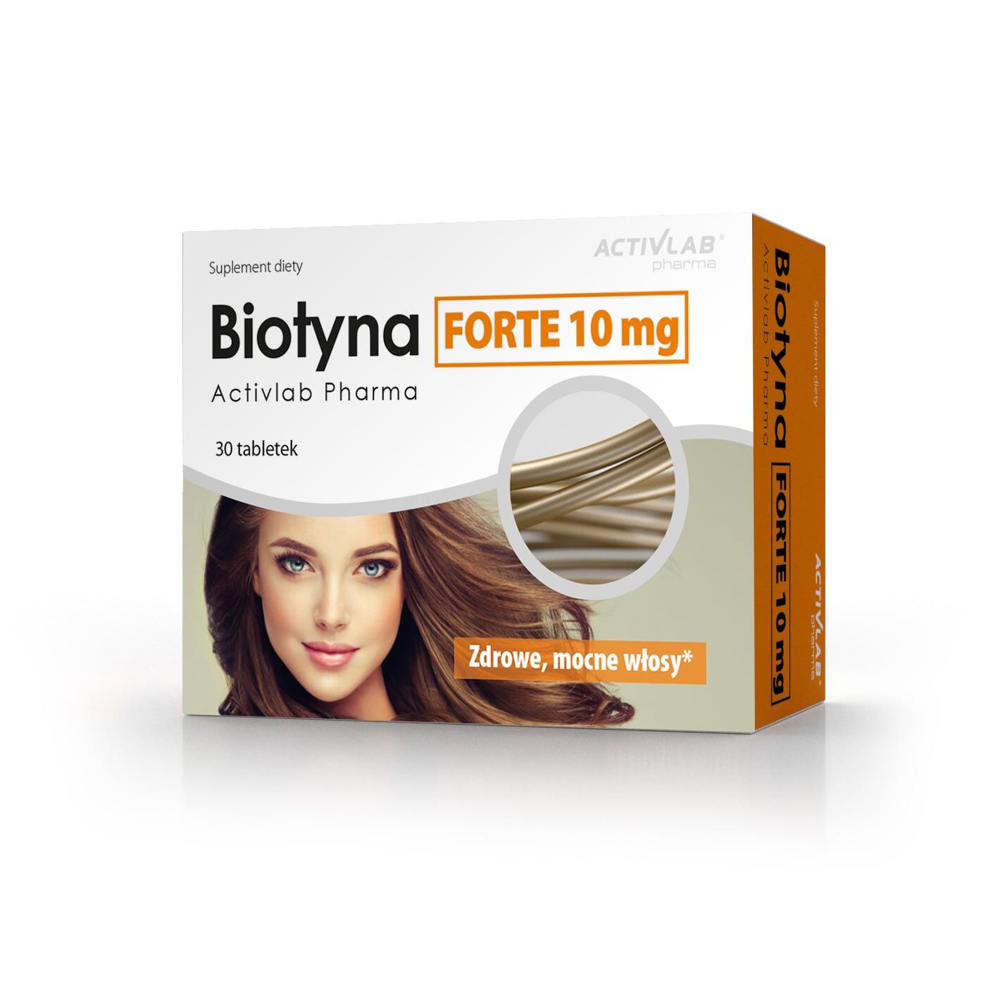 Biotyna FORTE 10 mg zdrowe włosy i paznokcie Activlab Pharma