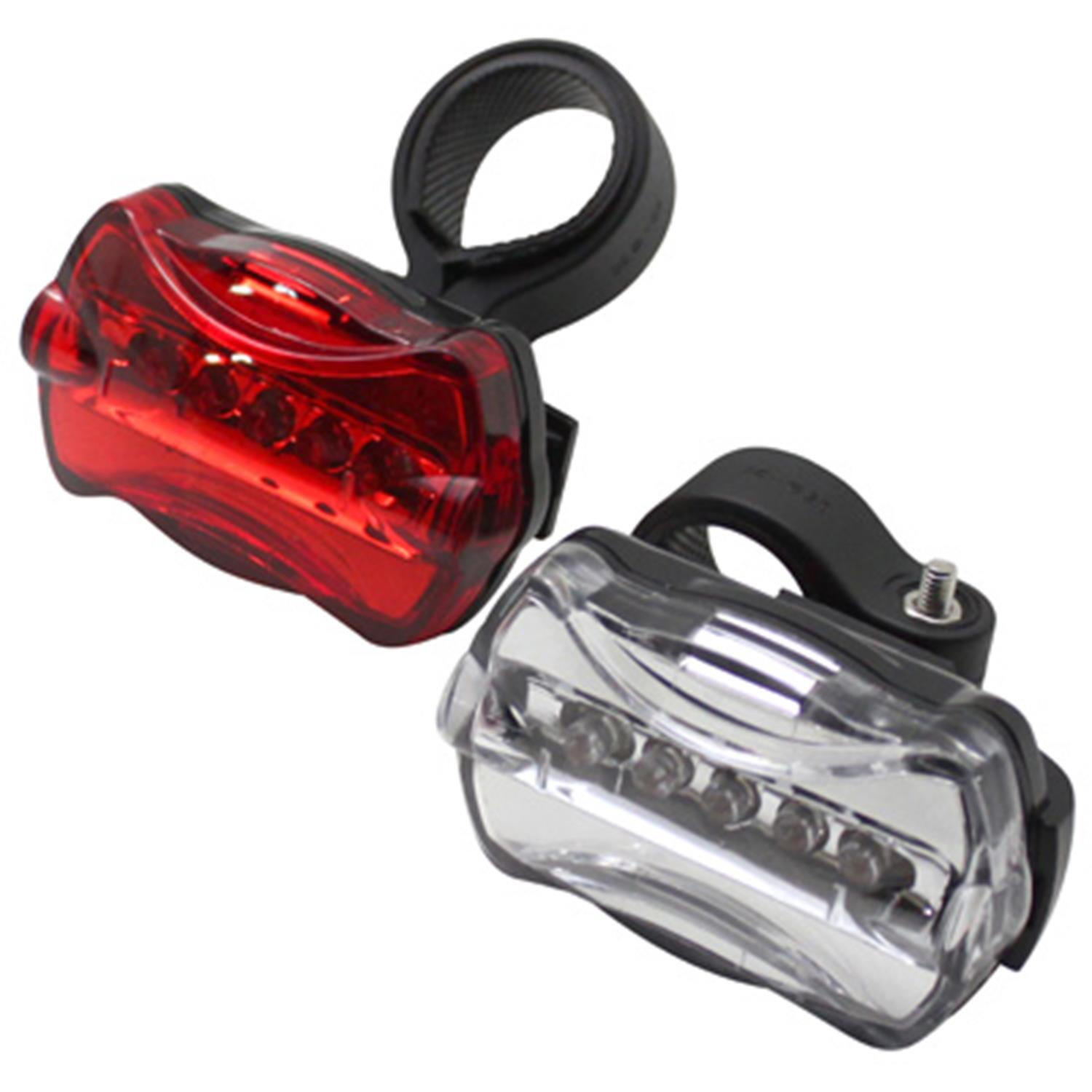 akumulatorowy zestaw oświetleniowy na kierownicy i wsporniku siodła z diodami LE