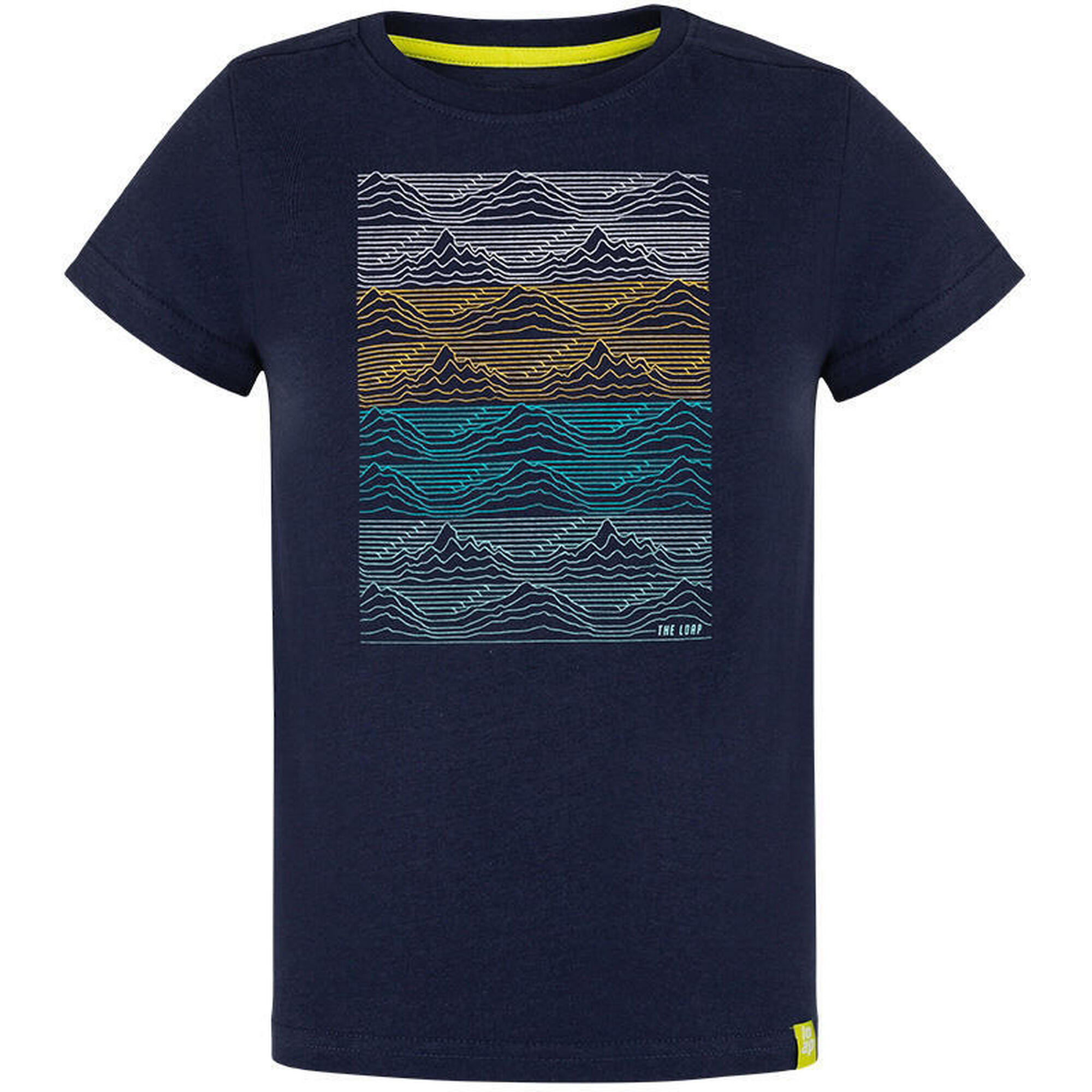 T-shirt dziecięcy LOAP Baris 116 – 100% bawełna, motyw gór