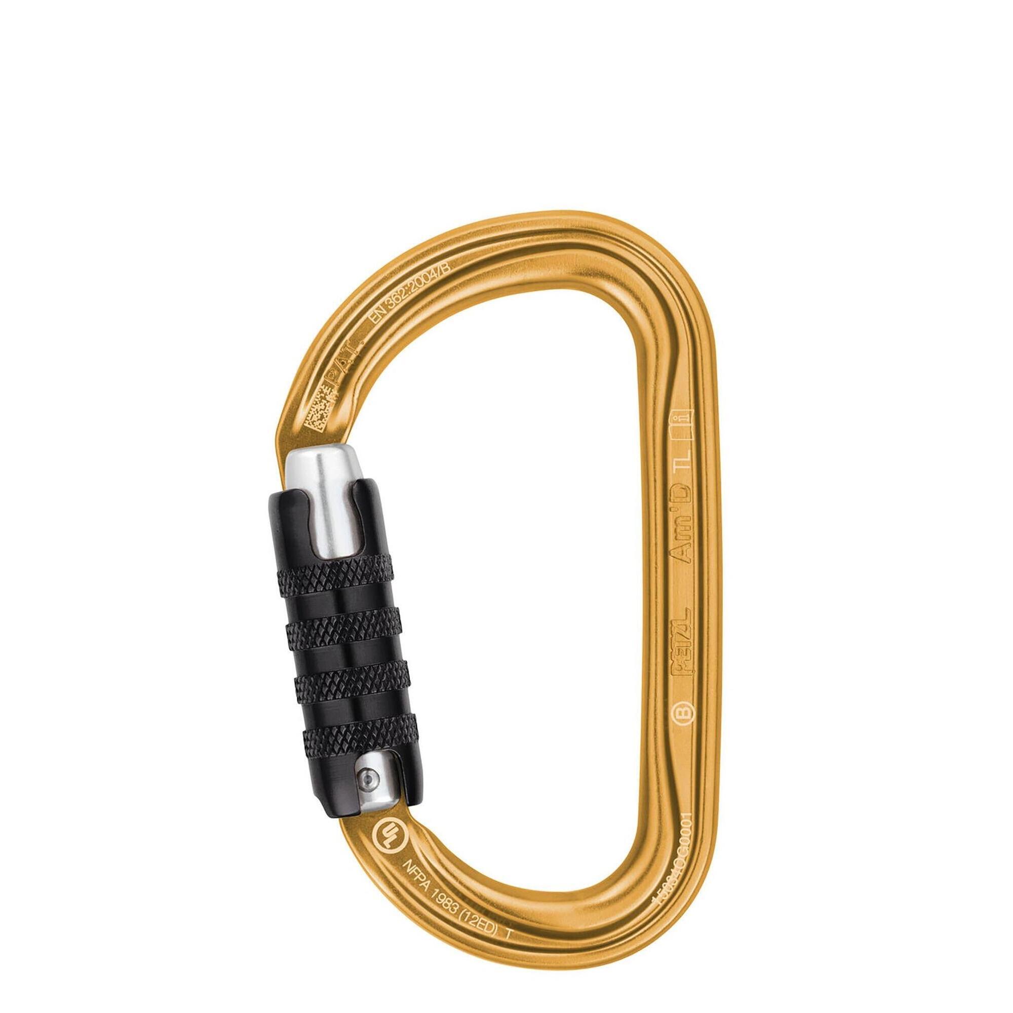 Karabinek wspinaczkowy Petzl Am'D Triact-Lock - gold