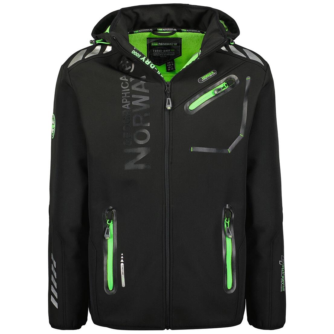 Kurtka softshell męska Geographical Norway ROYAUTE Black/Green.