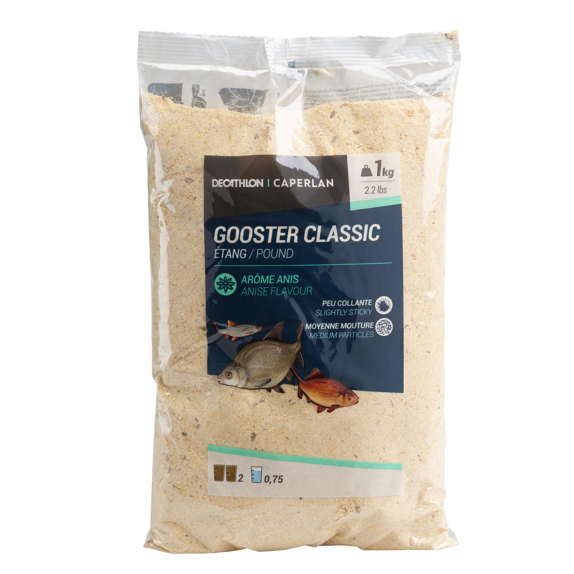 Zanęta CAPERLAN Gooster Classic 4x4 Anyż 1 kg jasna