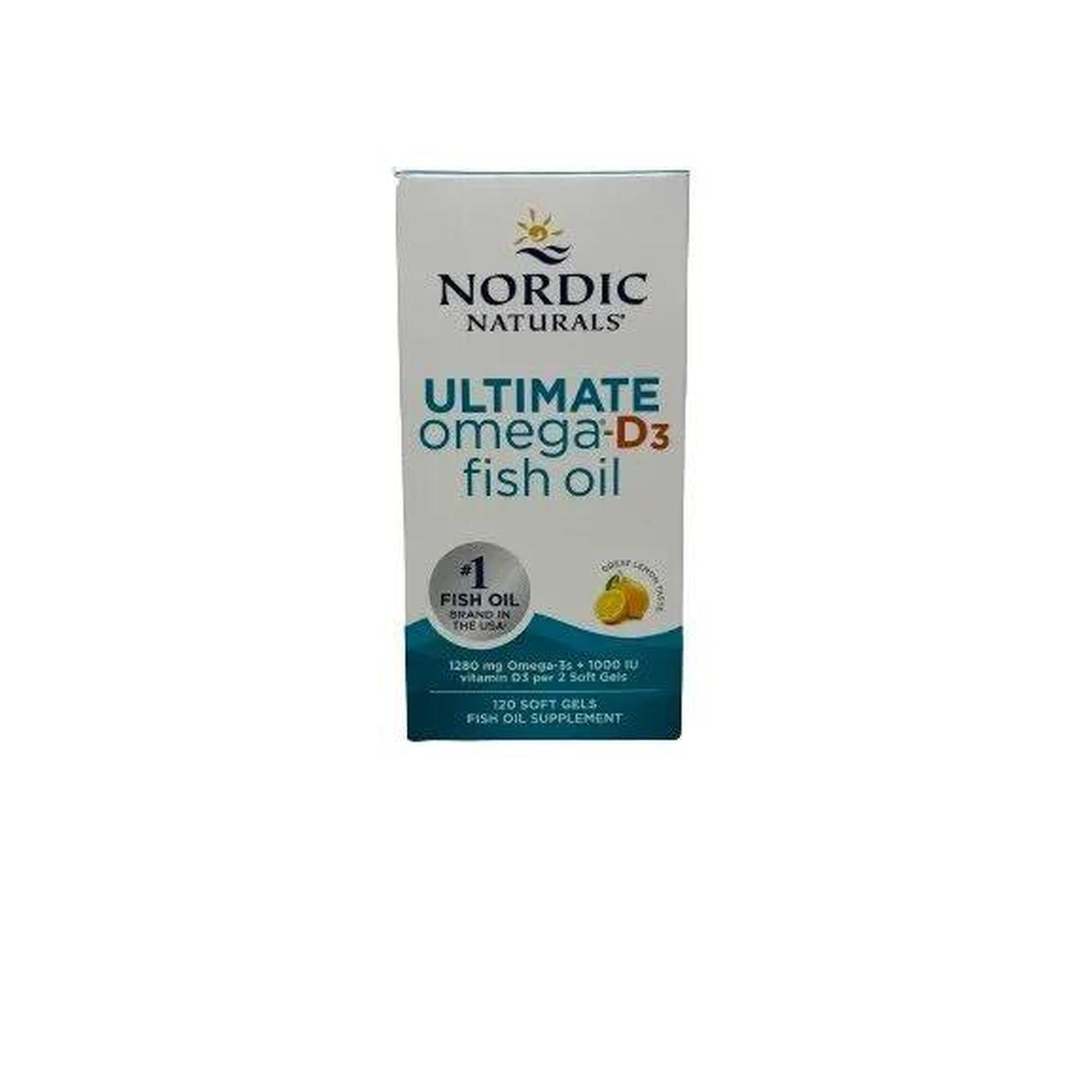 Ultimate Omega-D3 Fish Oil 1280mg Omega Nordic Naturals Cytryna 120 kapsułek