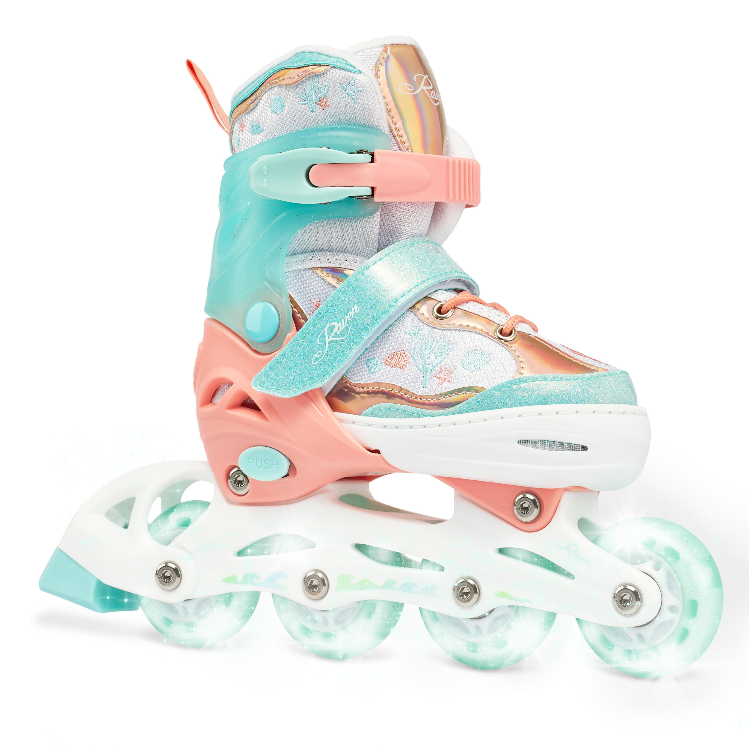 Rolki Regulowane Raven Isla Świecące Kółka LED