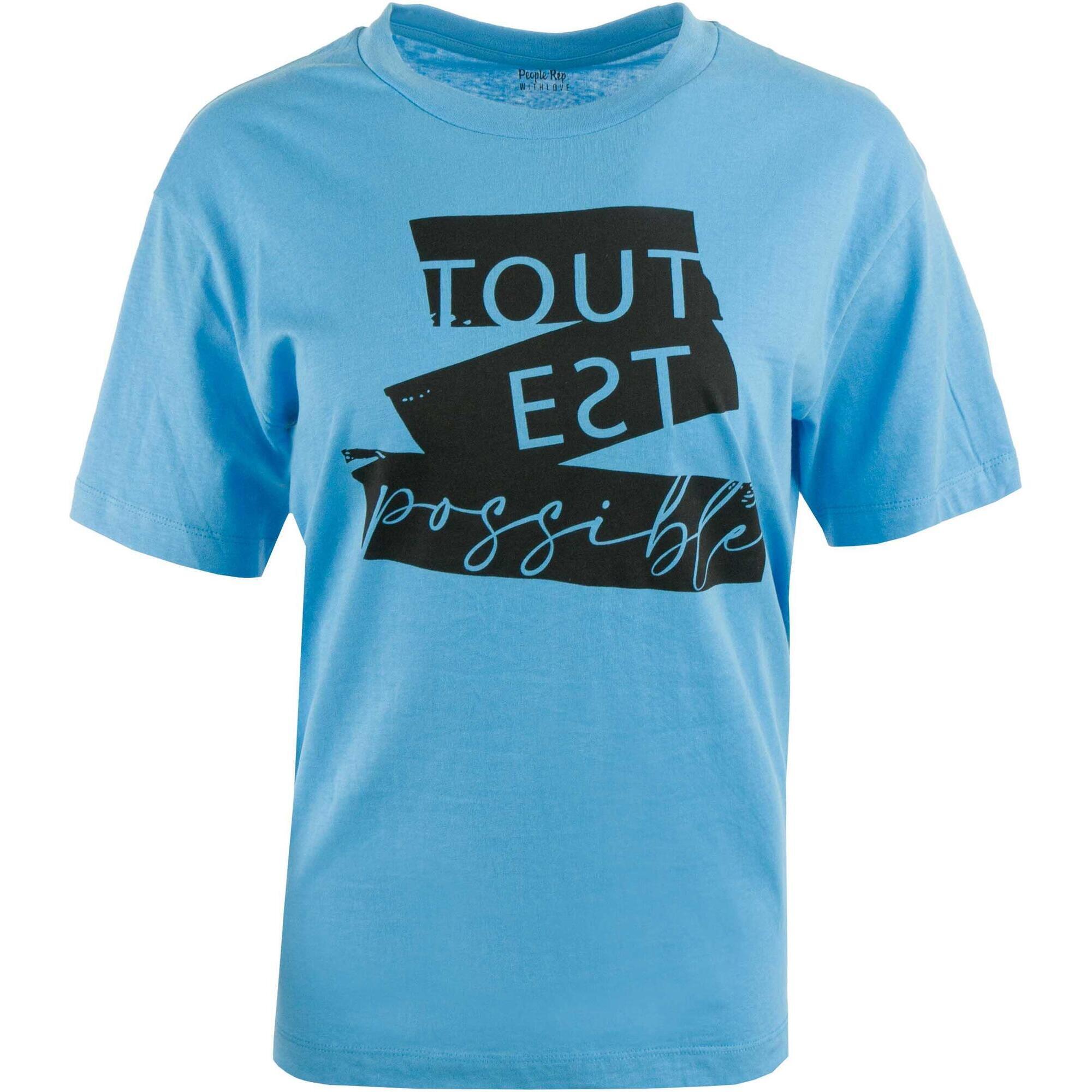 Koszulka damska Minerva Ciano z bawełny organicznej