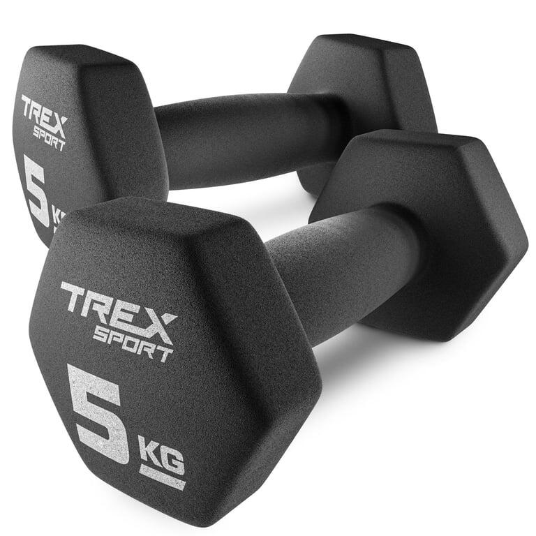 Zestaw hantelek żeliwnych neoprenowych Trex Sport TX‑050VD 2×5kg