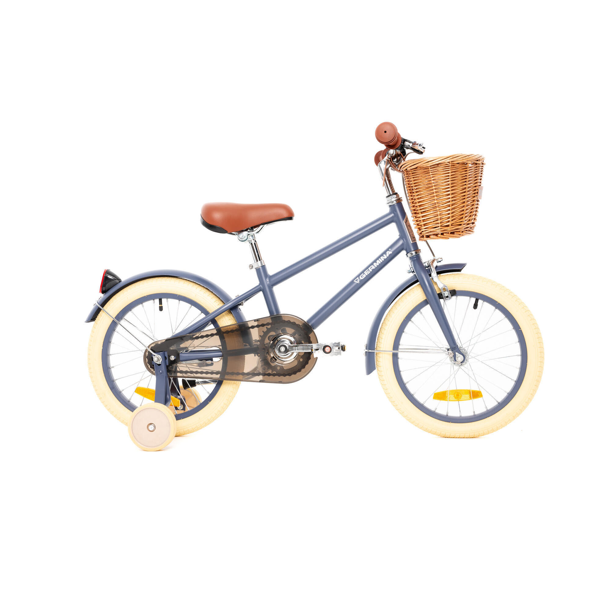 Rower dziecięcy 16" VINTAGE GERMINA kółka boczne, koszyk