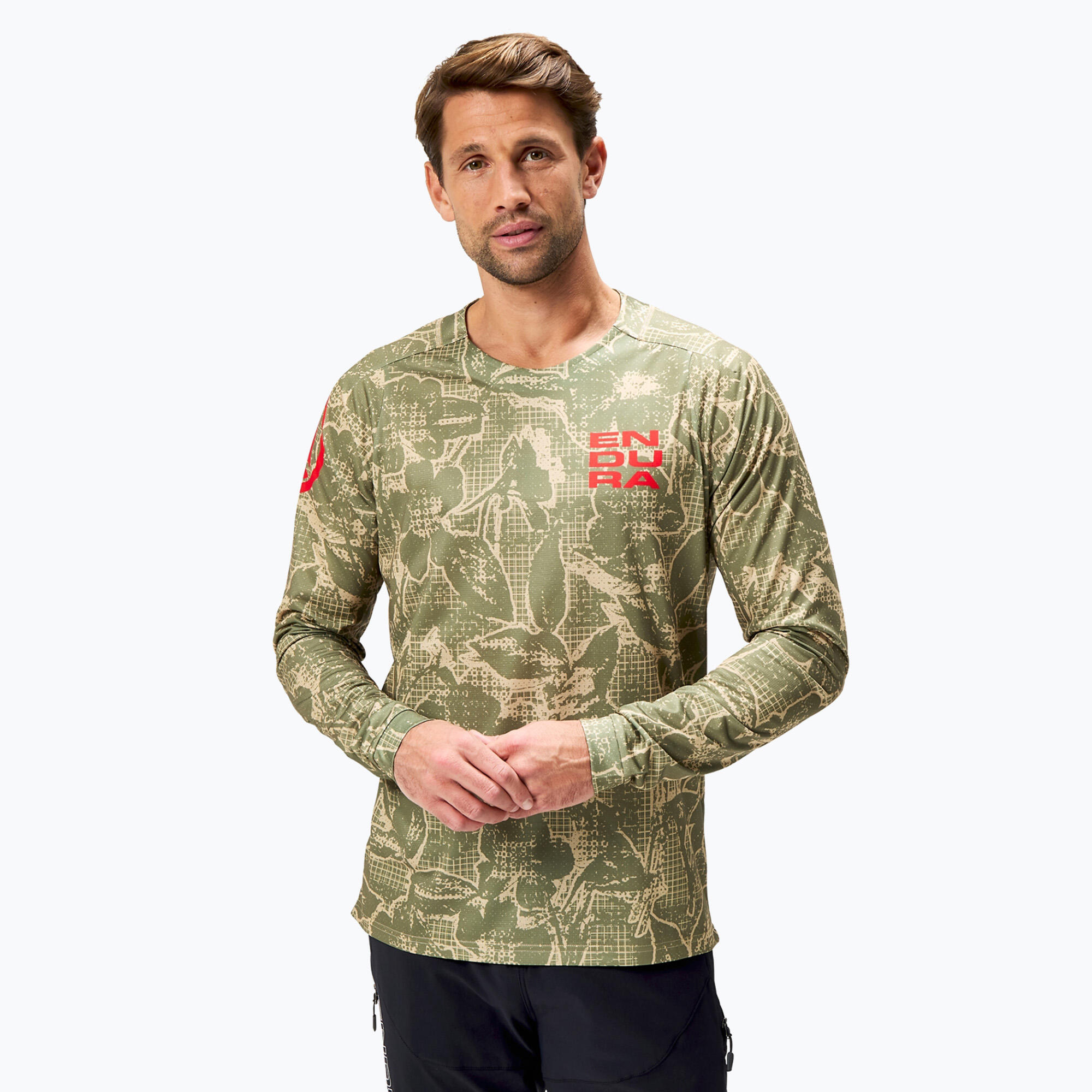 Longsleeve rowerowy męski Endura Grid Floral Ltd