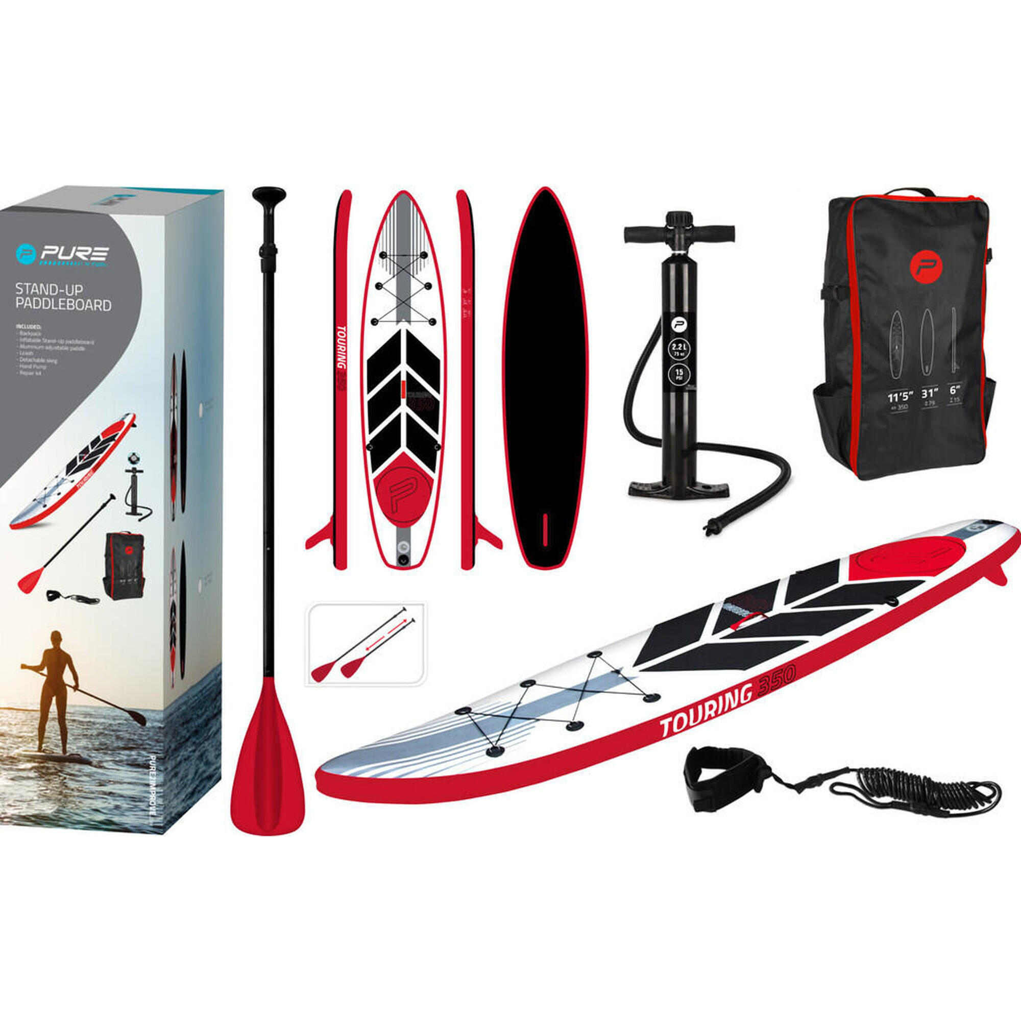 Deska pompowana SUP Pure4Fun 350 cm Touring