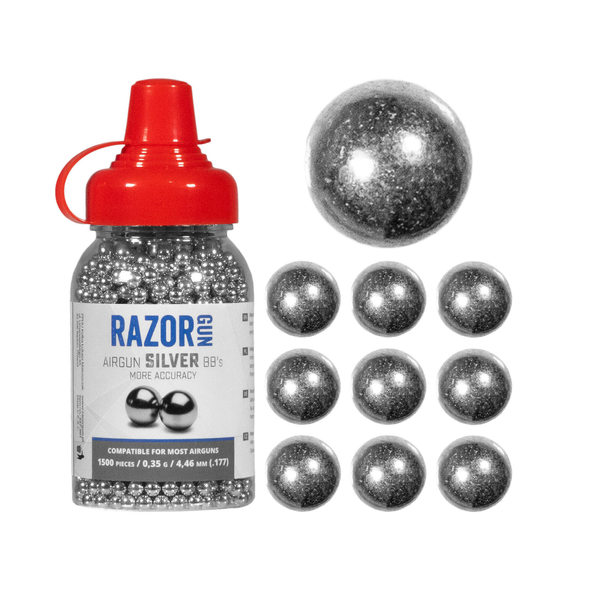 Śrut BBs RazorGun Silver 4,46 mm 1500 szt.