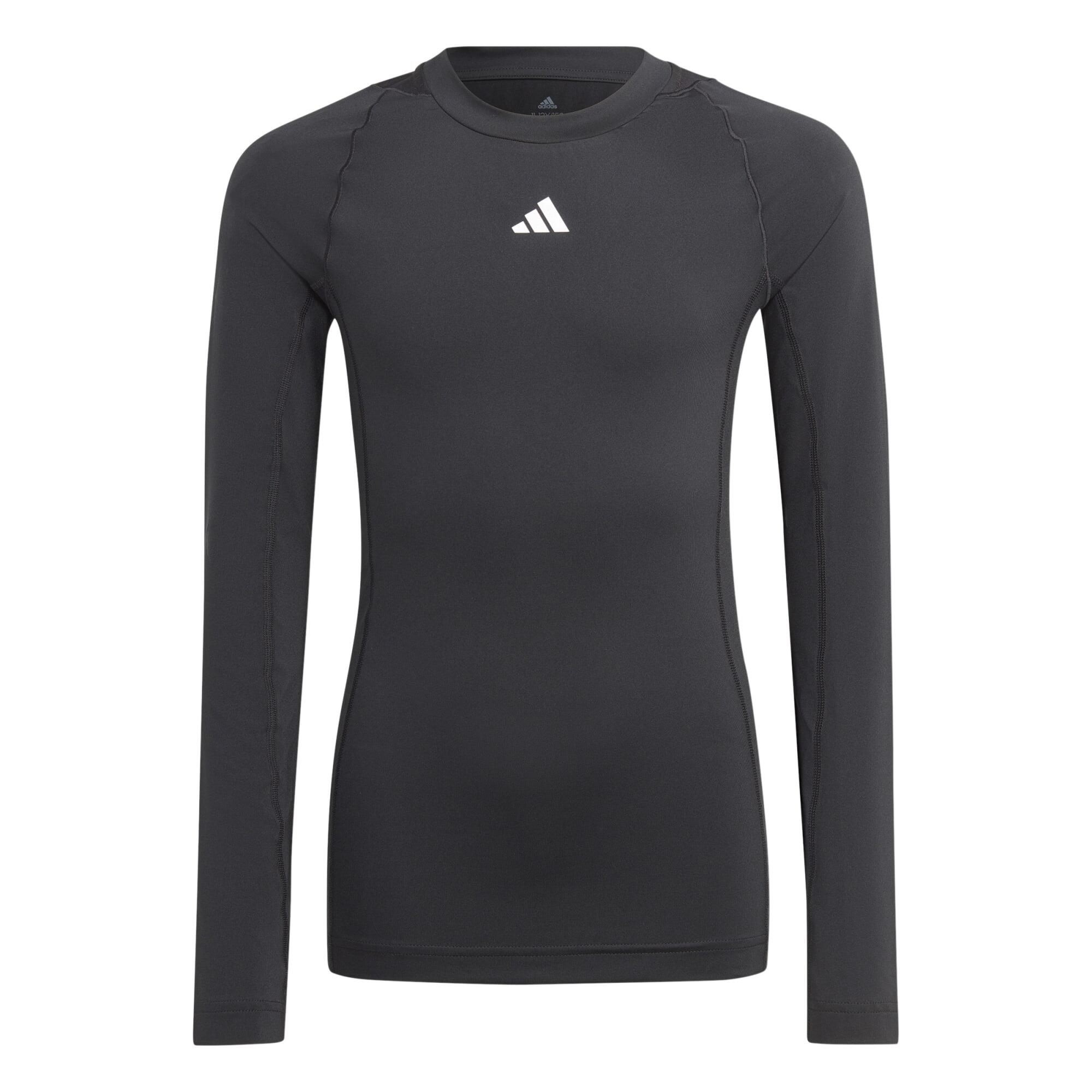 Koszulka adidas Tech Fit Jr. Czarna, dopasowana, z długim rękawem