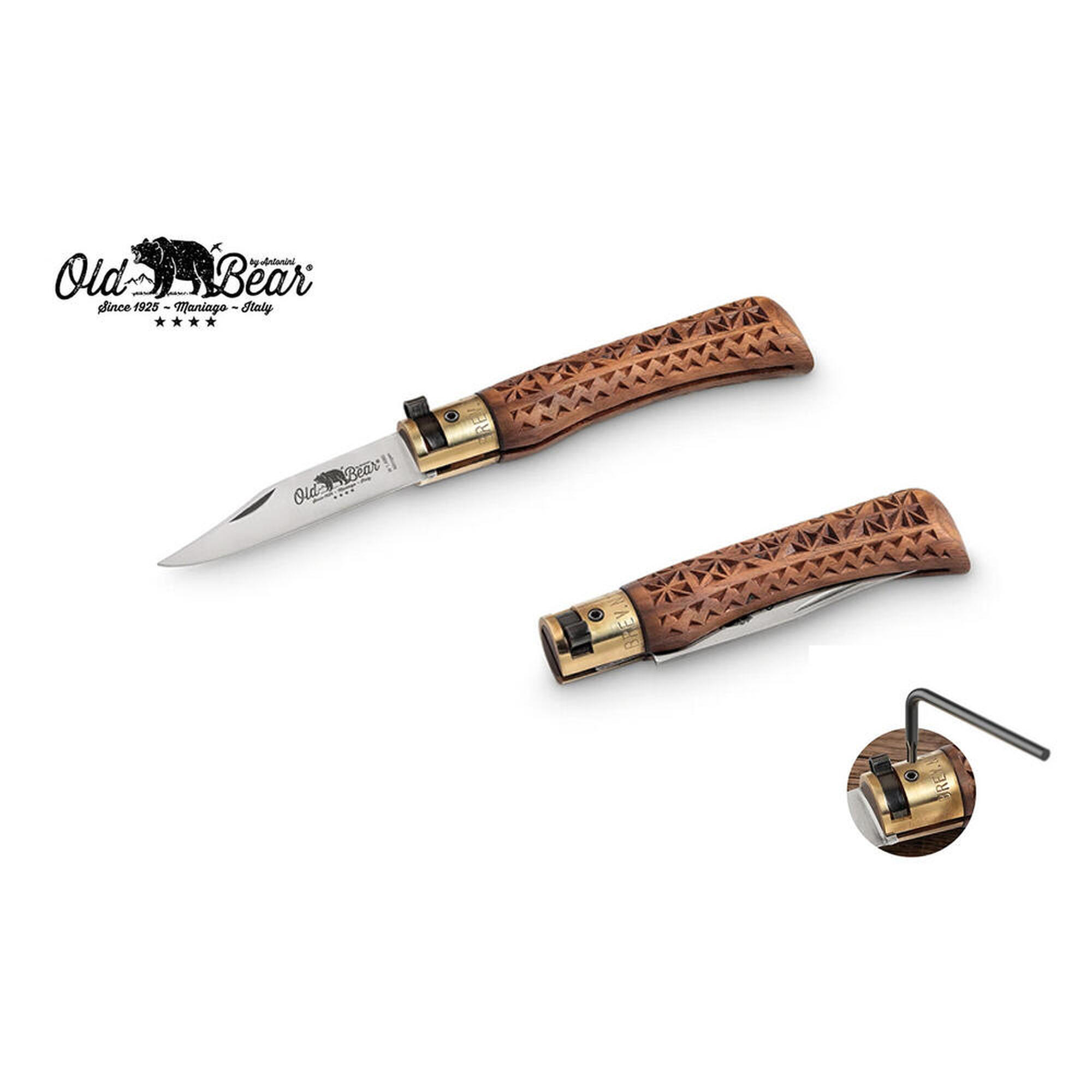 Nóż składany Antonini Carved Walnut XS Stainless BL