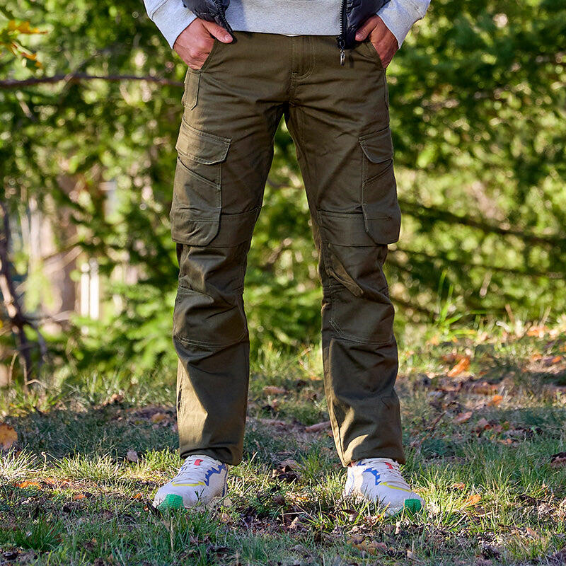 Spodnie cargo wielokieszeniowe – khaki