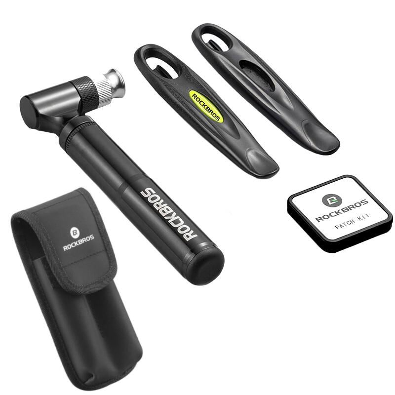 Zestaw naprawczy rowerowy w etui Rockbros 11el pompka łatki