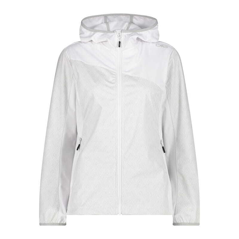 Kurtka przeciwdeszczowa z kapturem damska z nadrukiem CMP