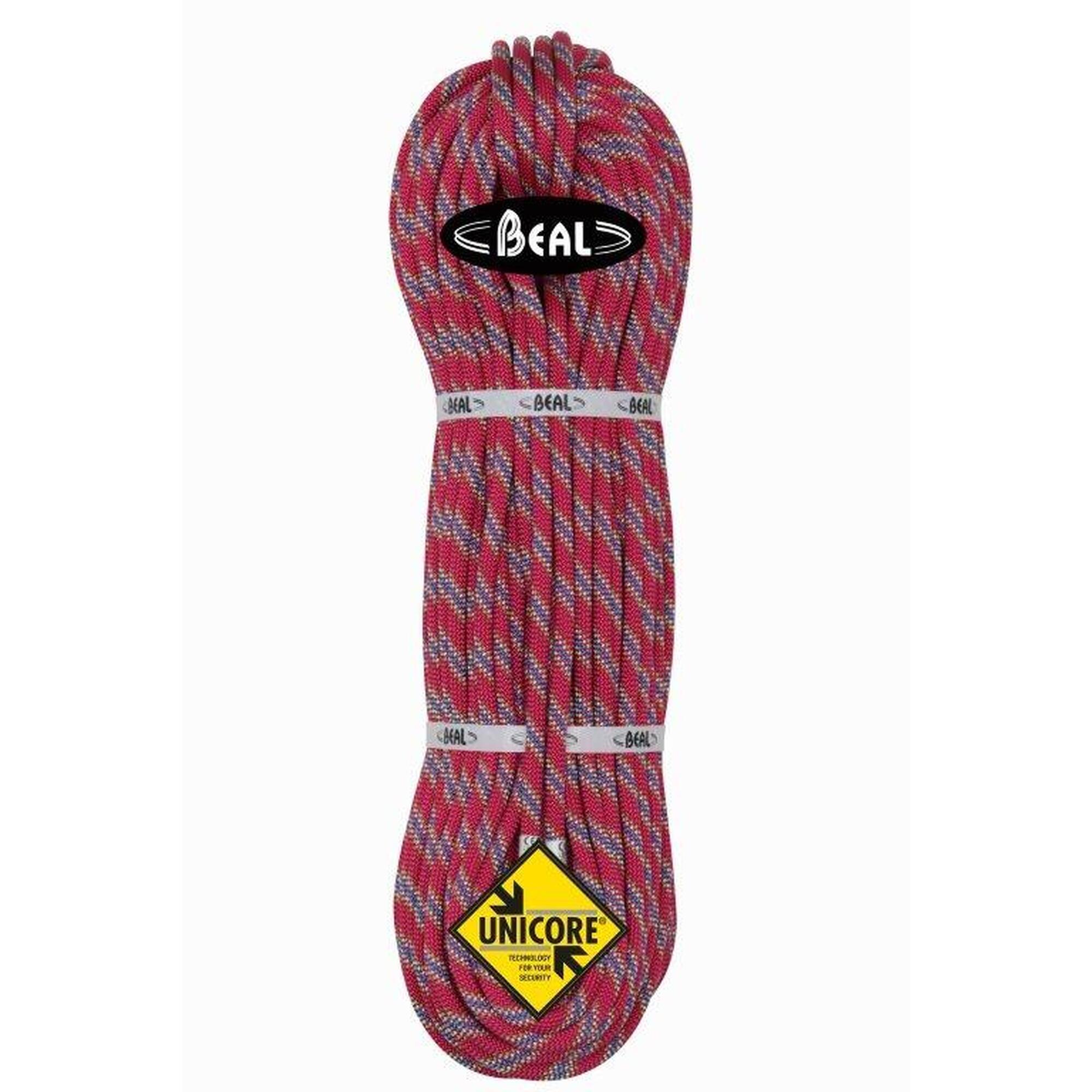 Lina wspinaczkowa Beal Tiger 10 mm Unicore Dry Cover 70 m lekka i wytrzymała