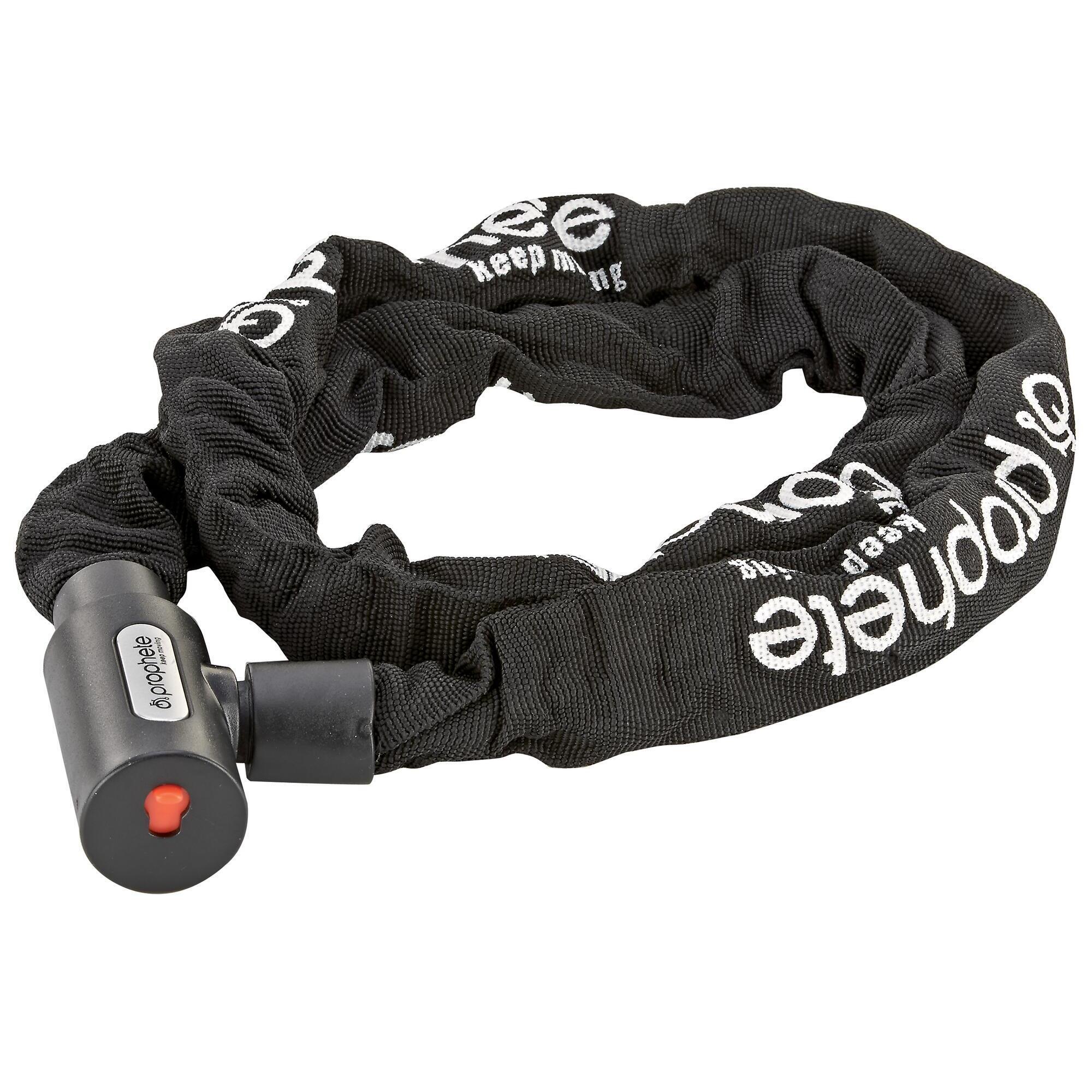 Zapięcie łańcuchowe, w zestawie 2 klucze cięte laserowo (1 z diodą LED)