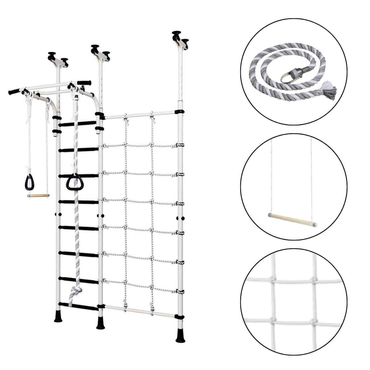 Drabinka gimnastyczna Merkury 3 - biało-czarny