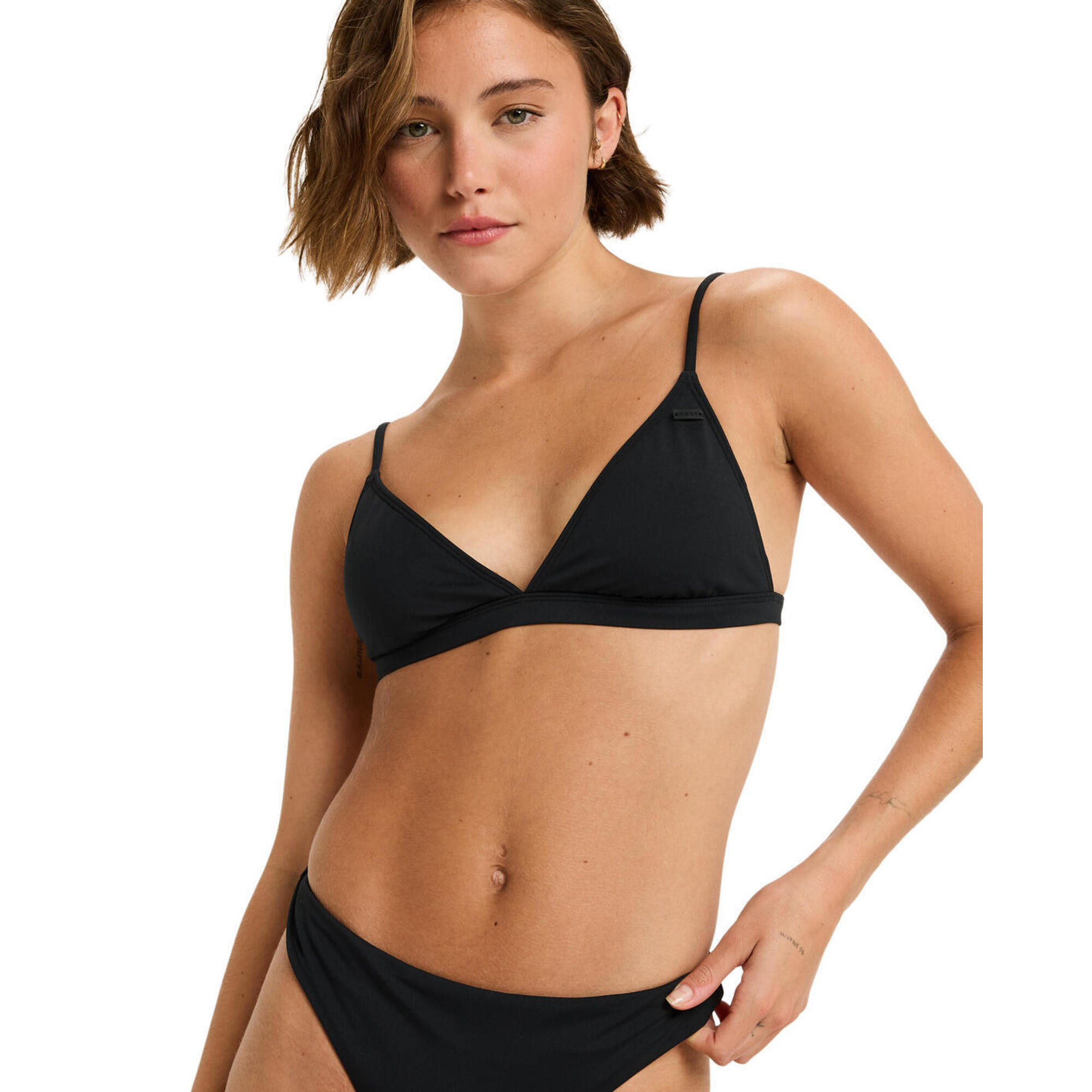 Trójkątny stanik bikini dla Kobiety BEACH CLASSICS FIXED TRI Czarny