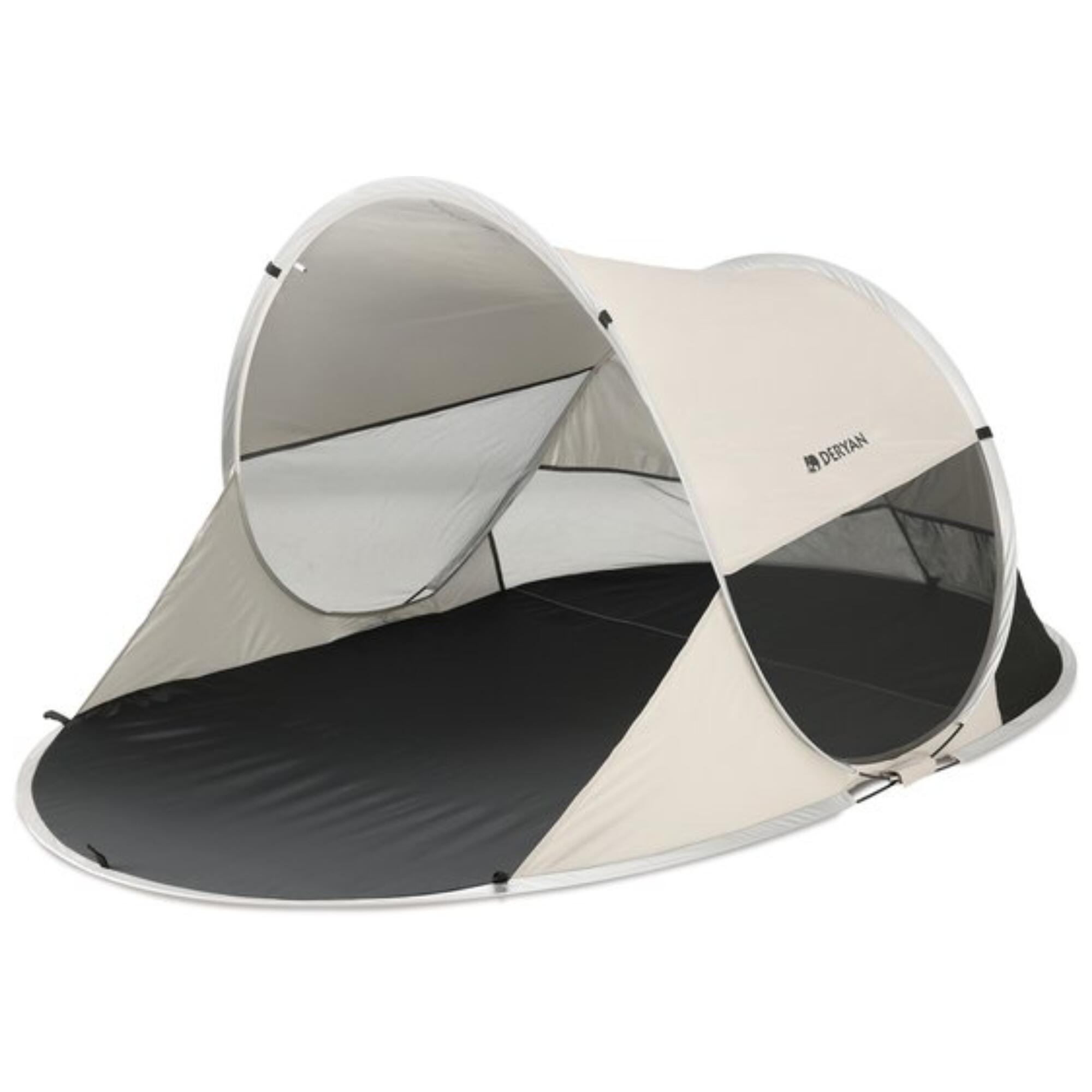 Luksusowy Namiot Plażowy Pop-Up Deryan - Duży - Anti-UV 50+ - Piaskowy